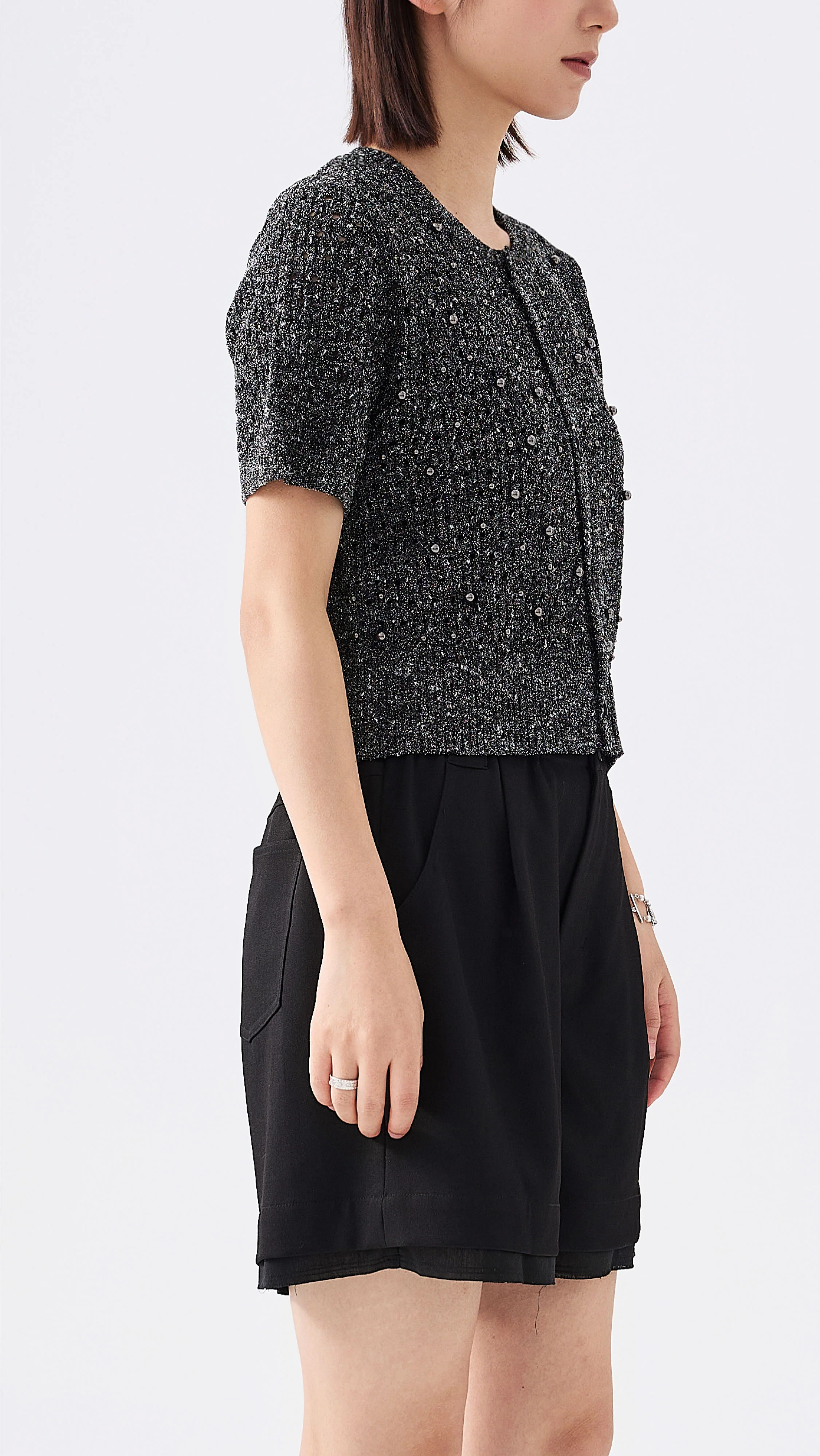 Metallized Knit Cardigan - Umamrii