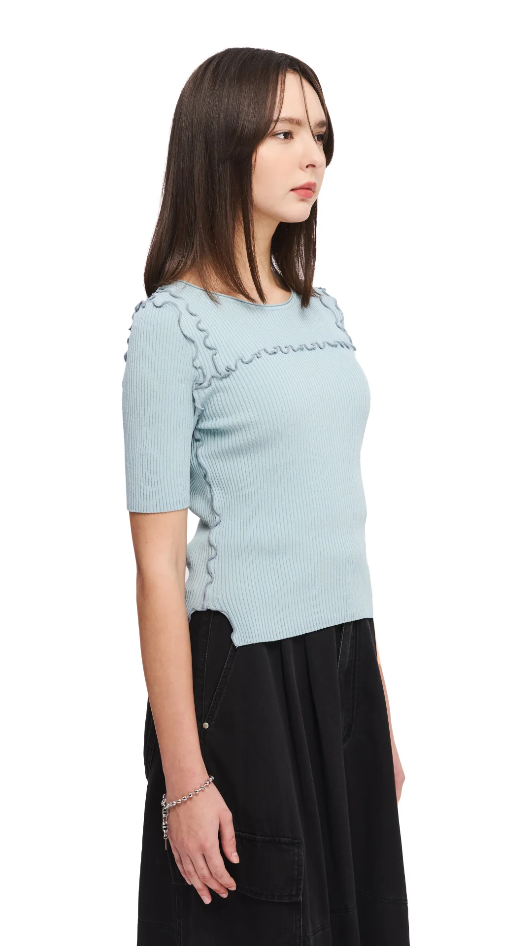 Contrast Stitch Sweater - Umamrii