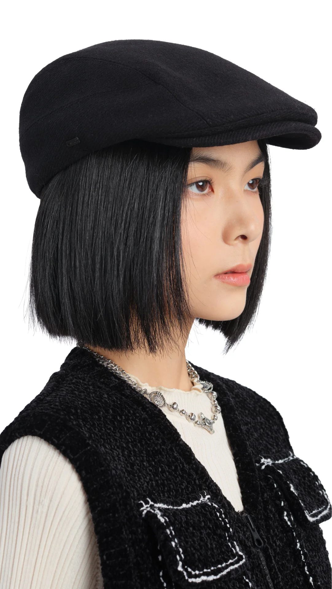 Wider Wool Flat Cap - Umamrii