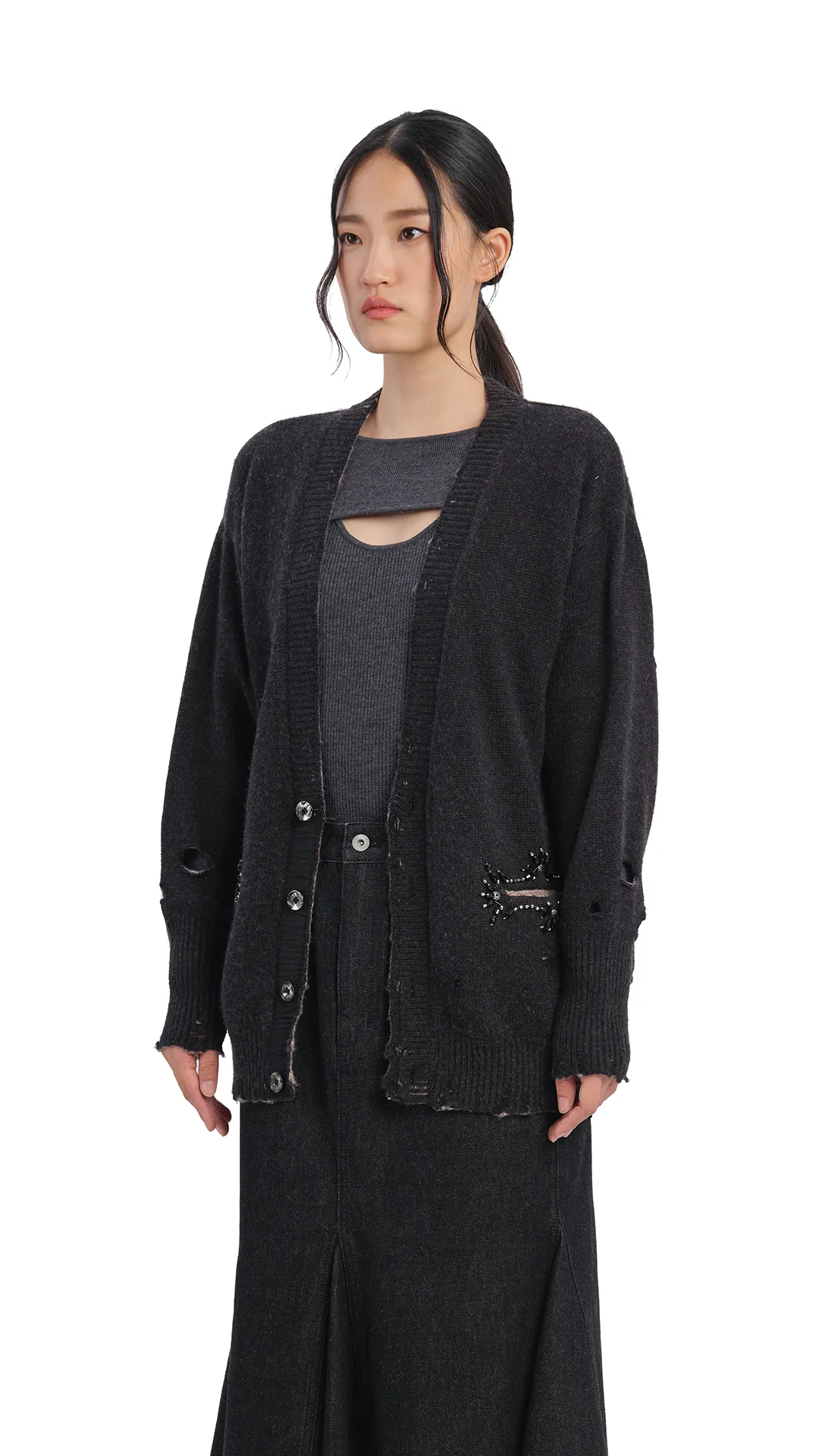Distressed Cardigan - Umamrii