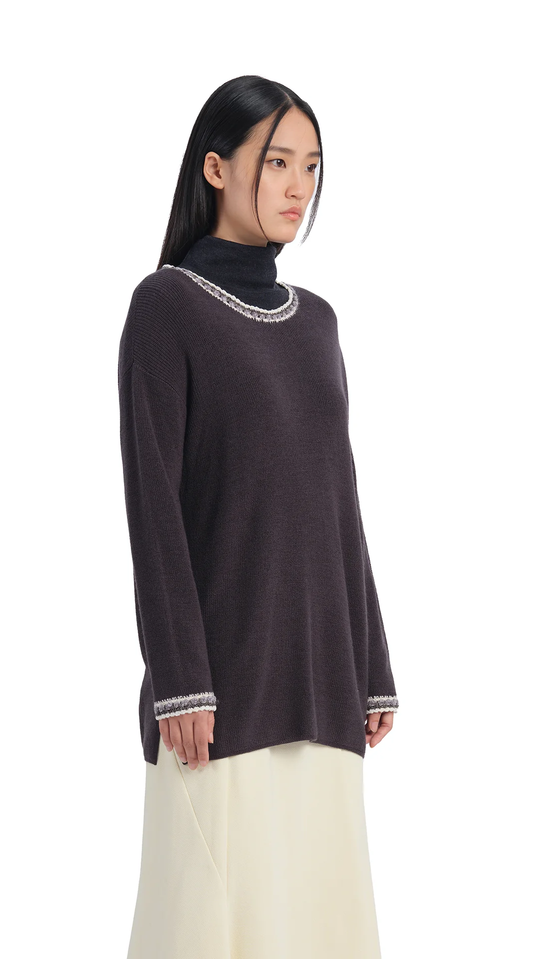 Crochet Trims Pullover - Umamrii