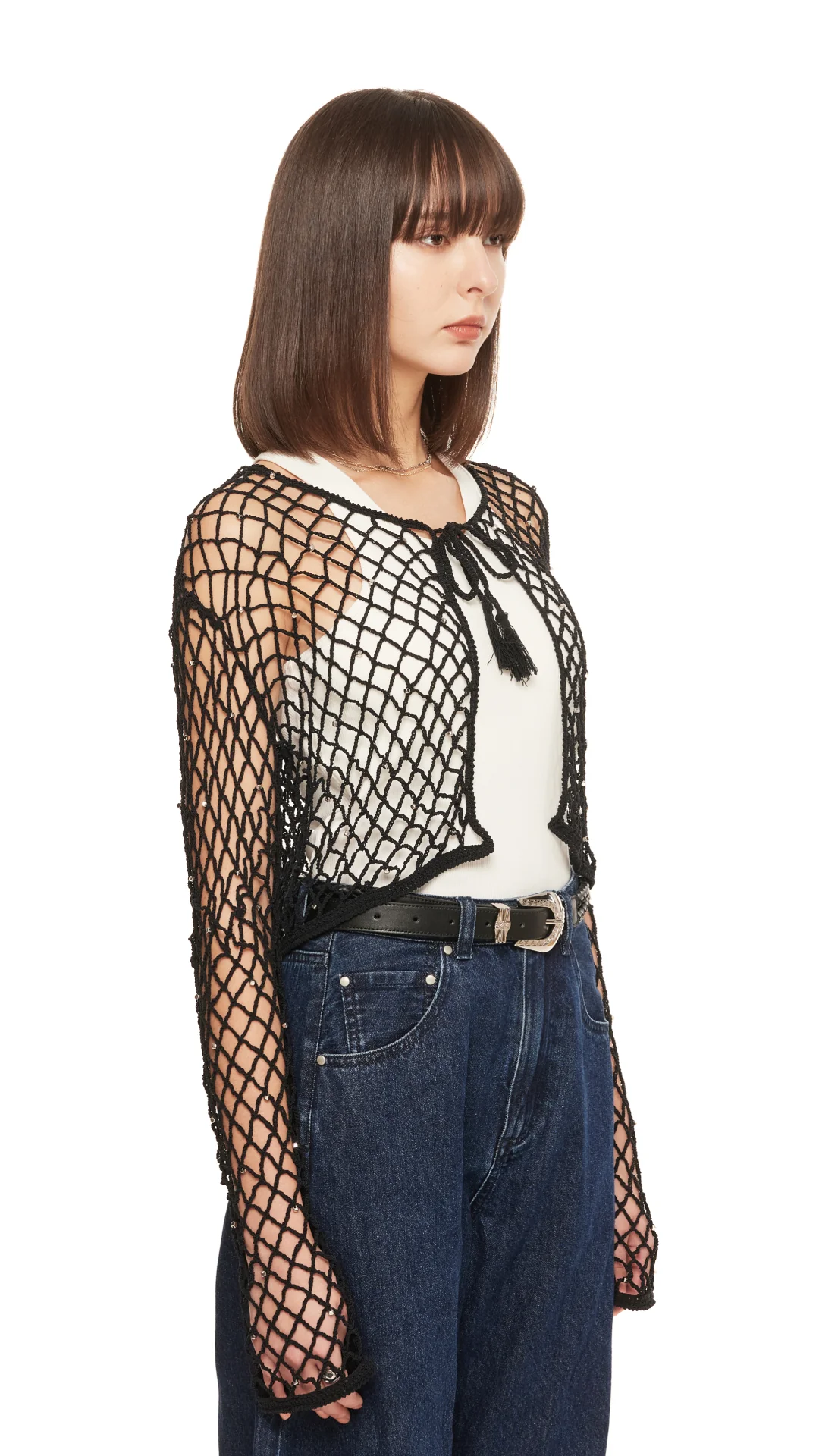 Beaded Crochet Cardigan - Umamrii