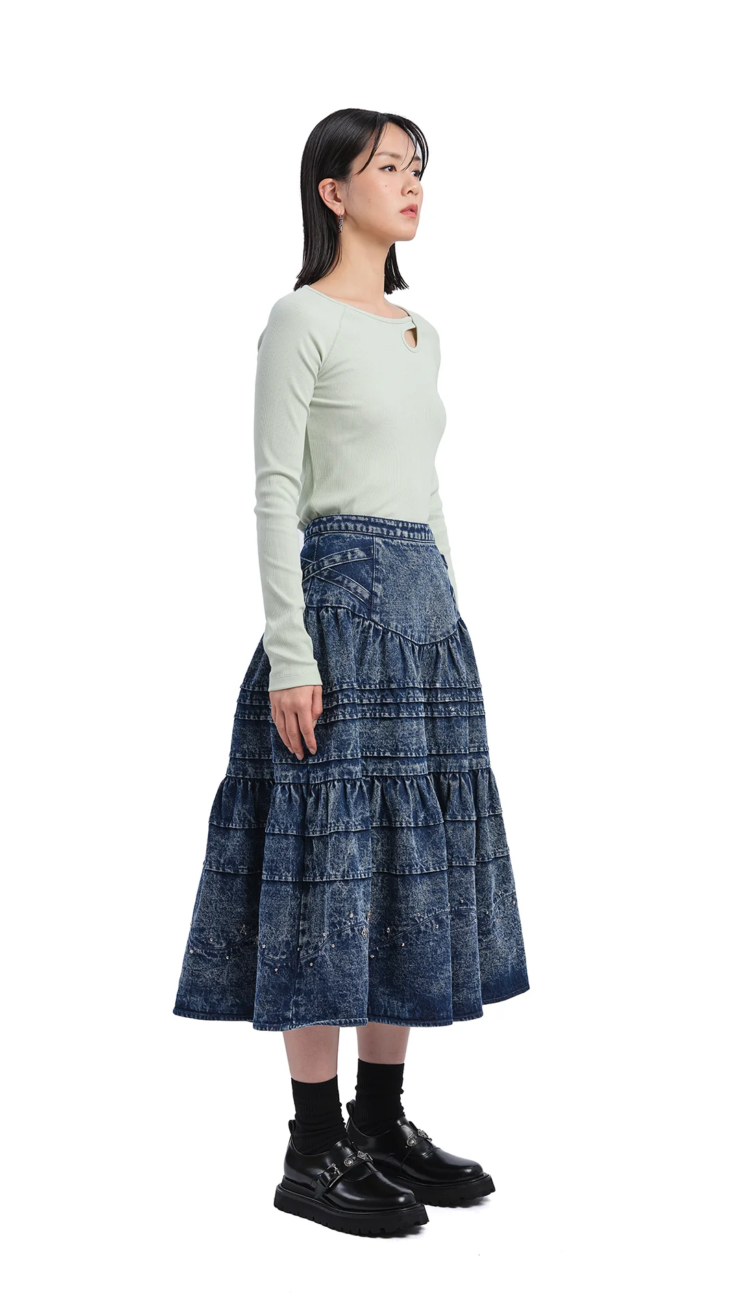 Long Sleeve Bridge-Neck Top - Umamrii