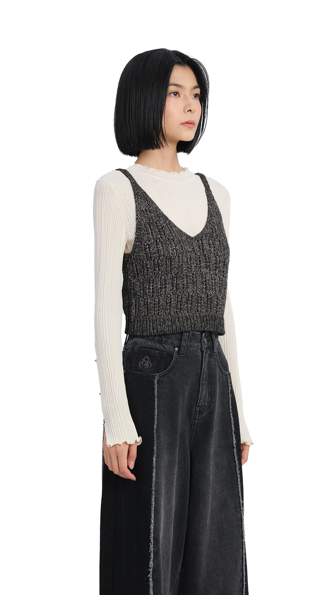 Textural Knit Vest - Umamrii