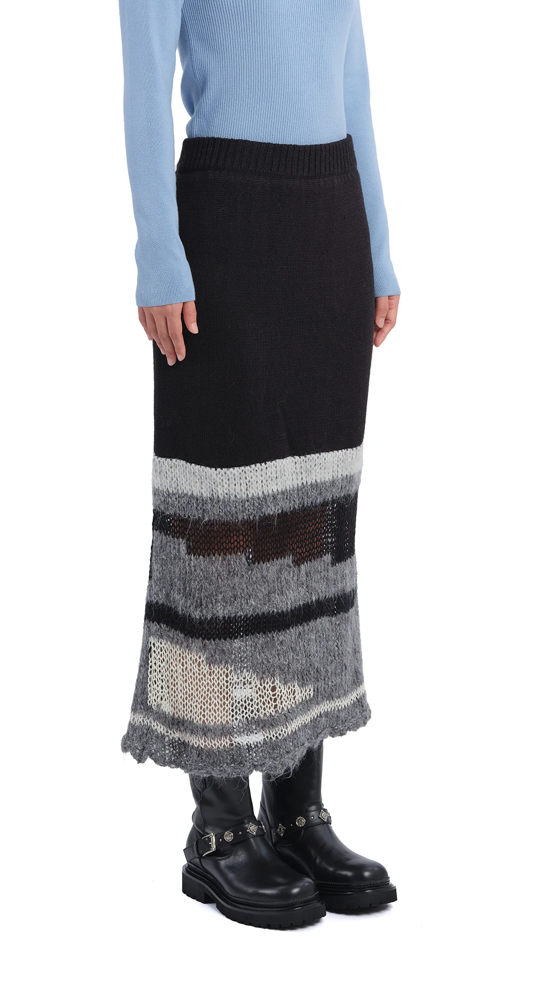 Mix Yarn Knit Skirt - Umamrii