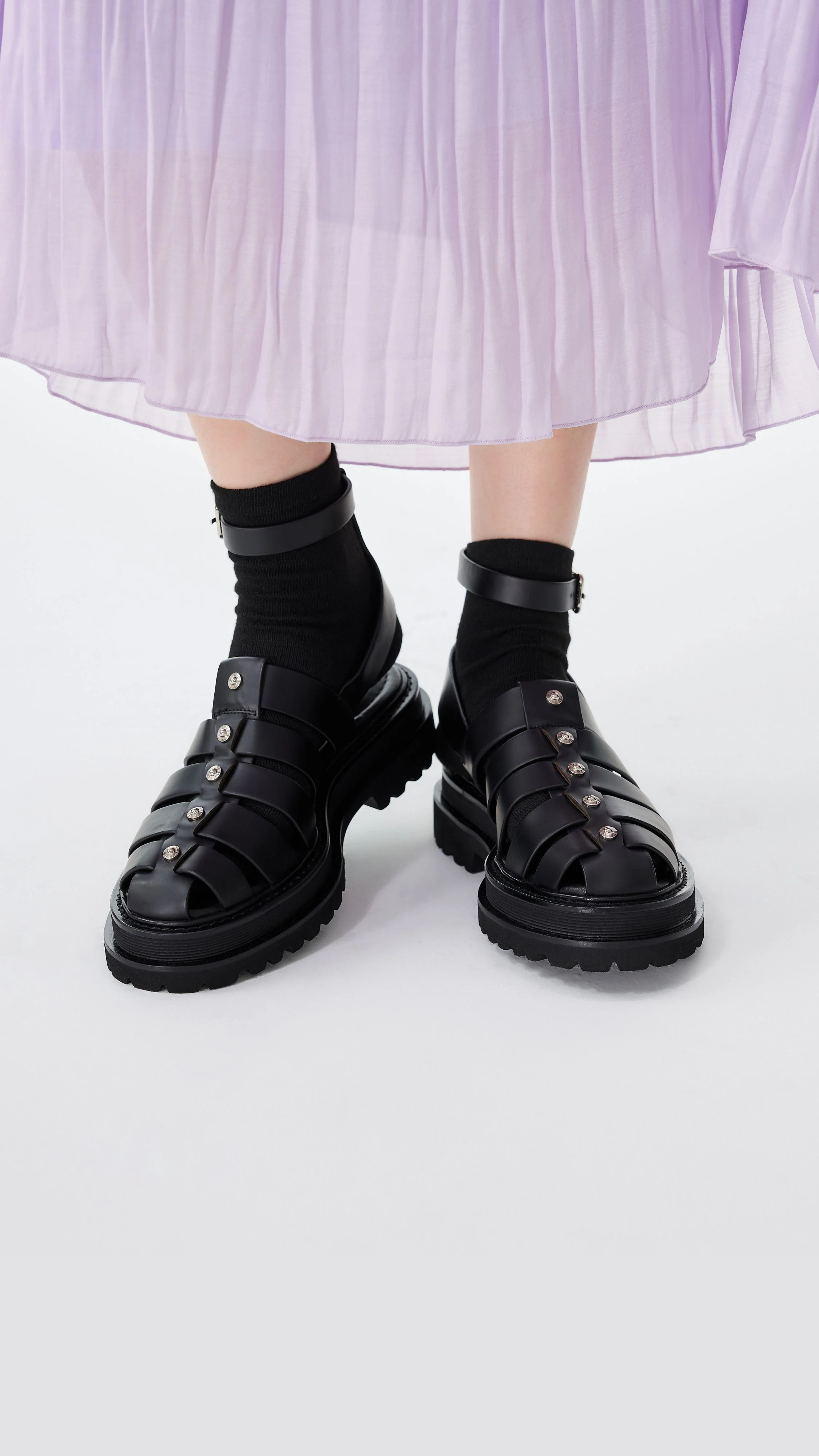 Leather Strappy Sandals - Umamrii