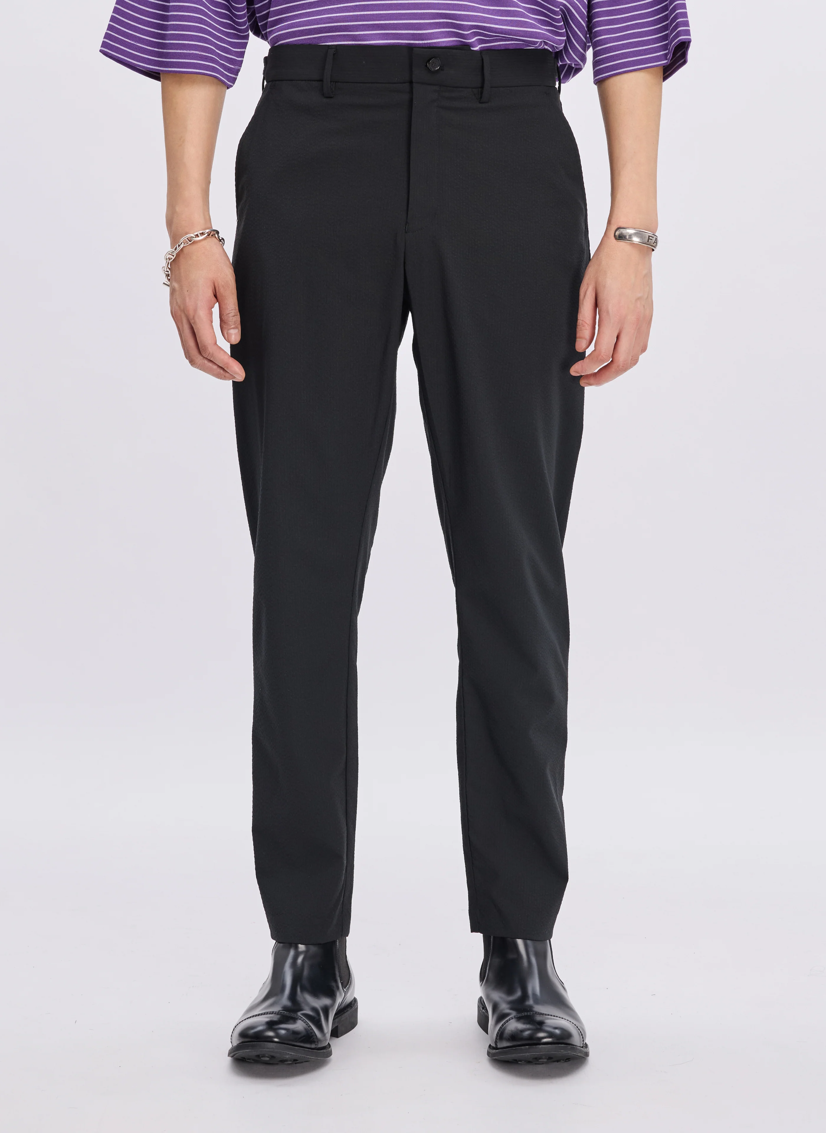 ECO Seersuckers Solotex Ankle Length Tapered Slim (P-07) - Umamrii