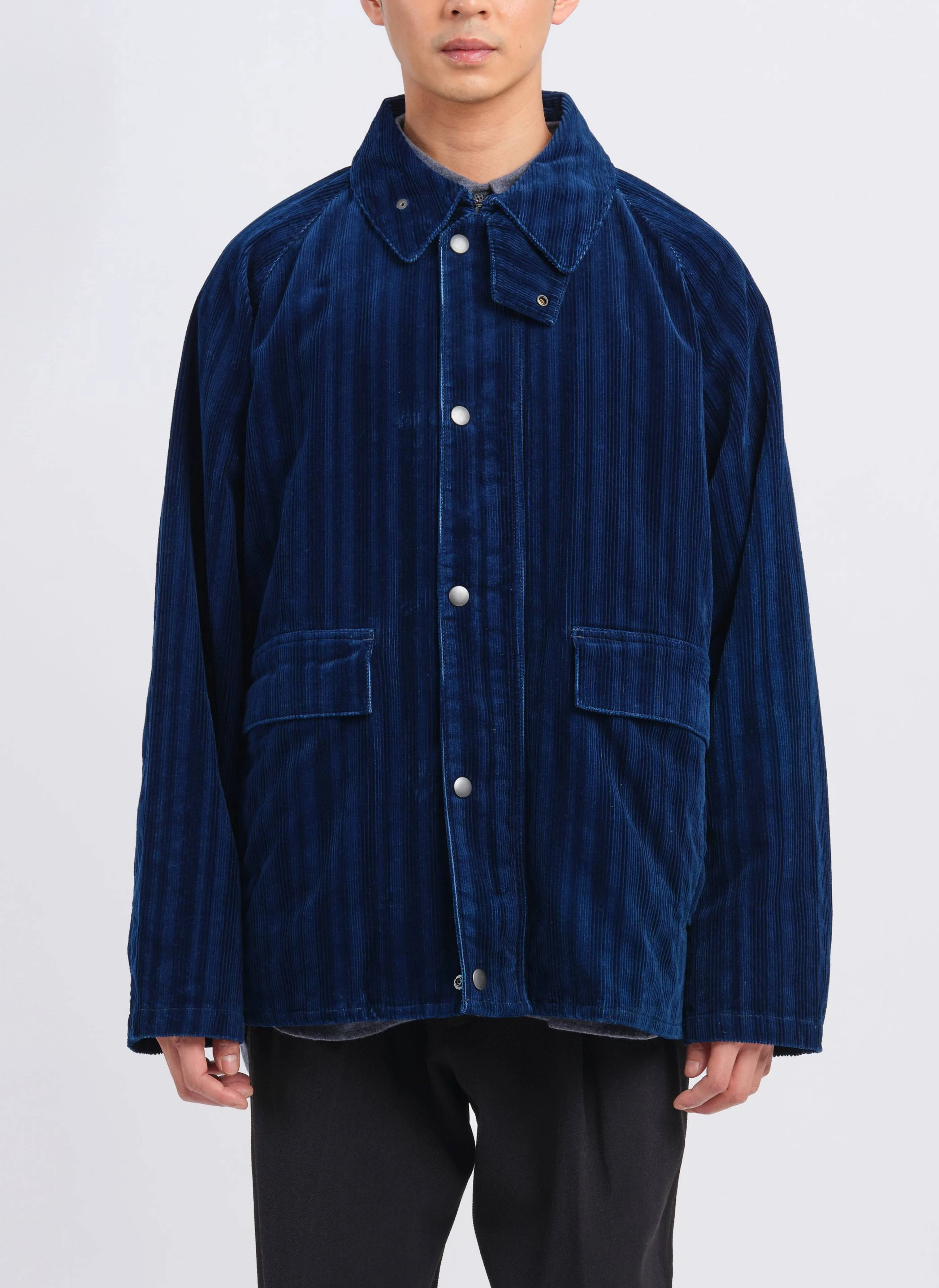 Indigo Cotton Corduroy Hunting Jacket - Umamrii