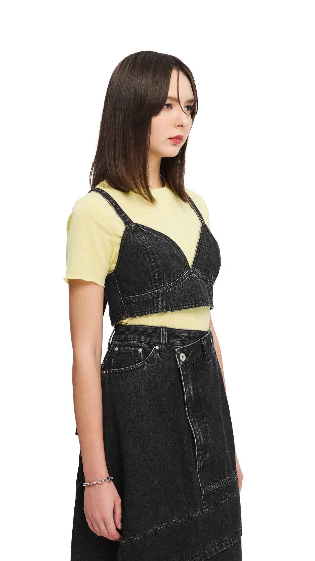 Black Denim Bra Top - Umamrii