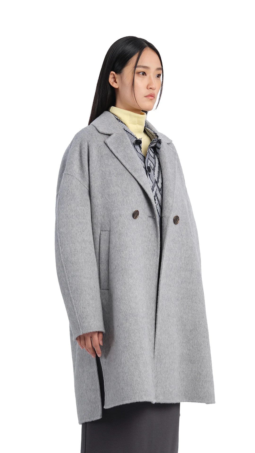 Melange Double Face Coat - Umamrii