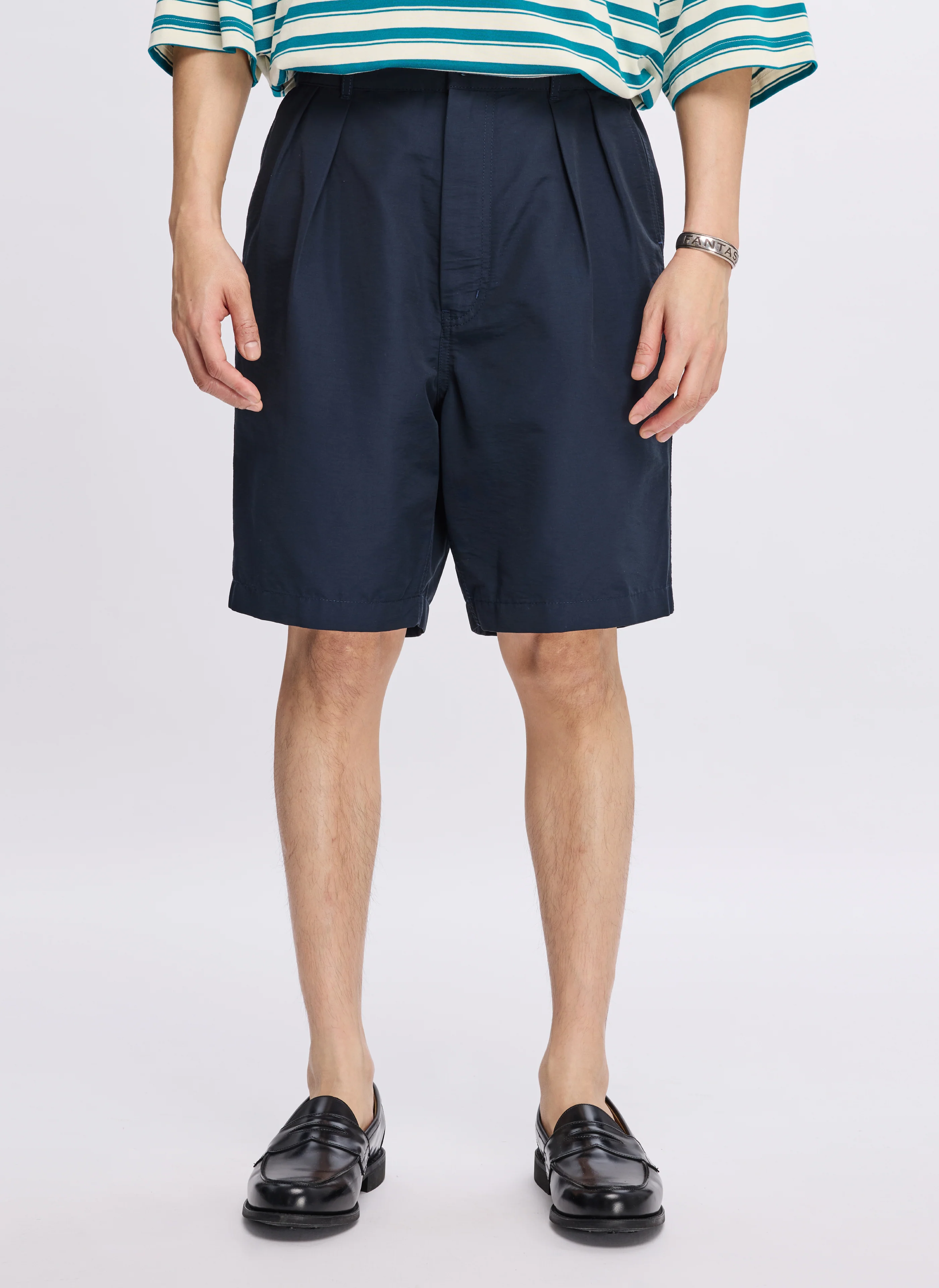 Cotton Nylon Pleated Shorts - Umamrii