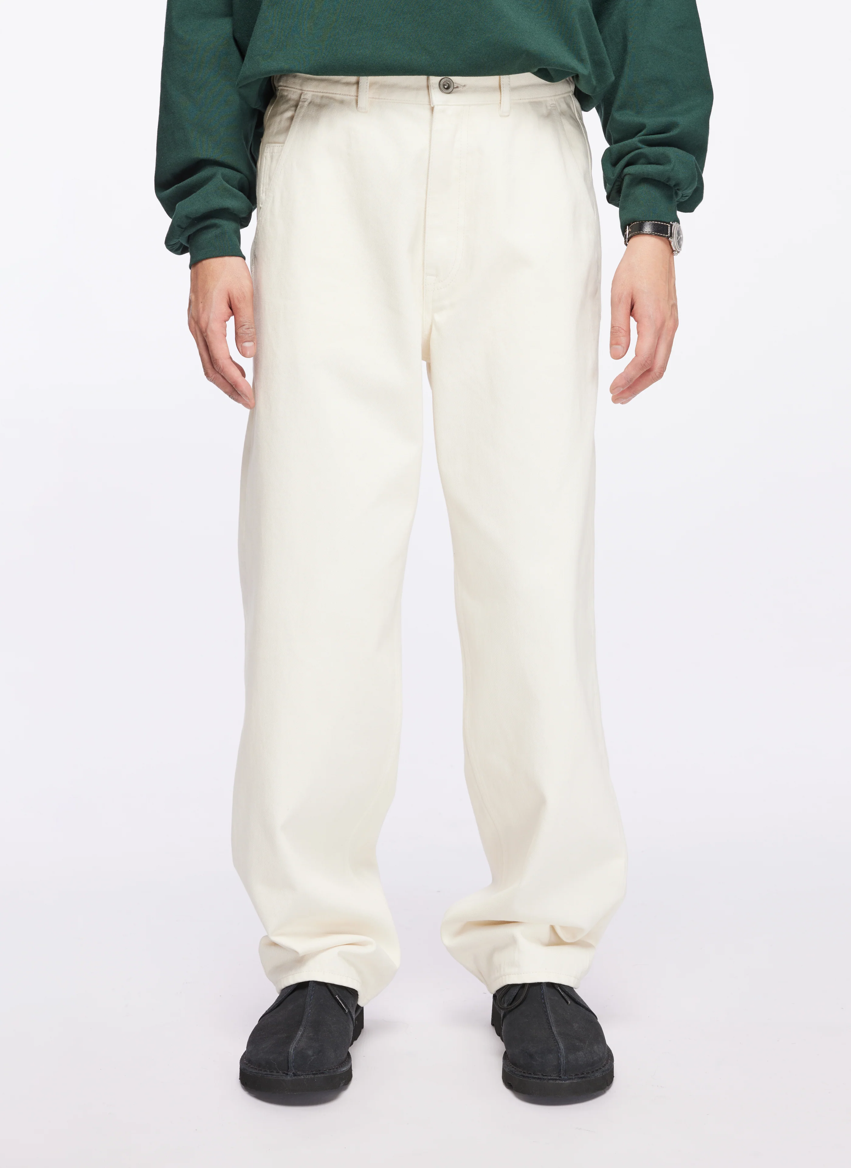 15oz Cotton Denim Worker Jeans - Umamrii