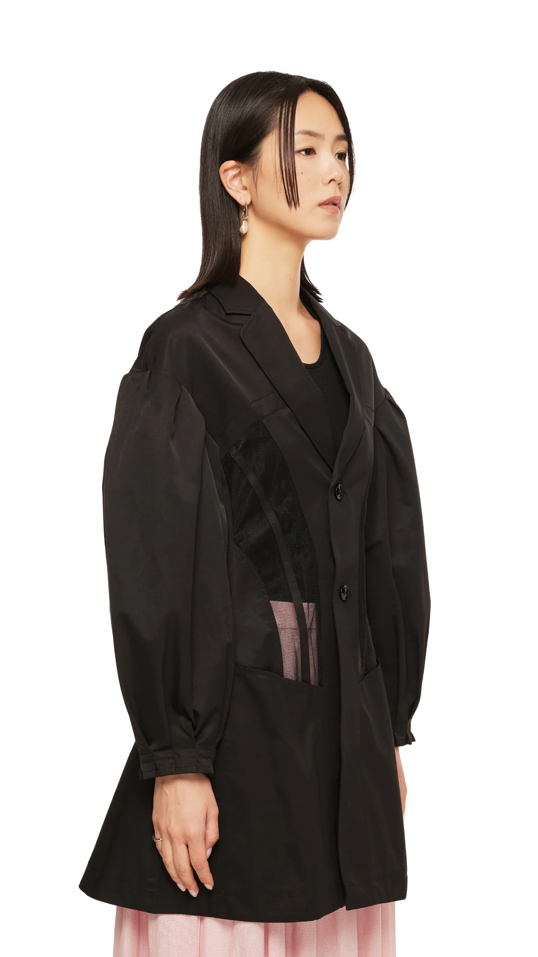 Puff Sleeves Corseted Coat - Umamrii