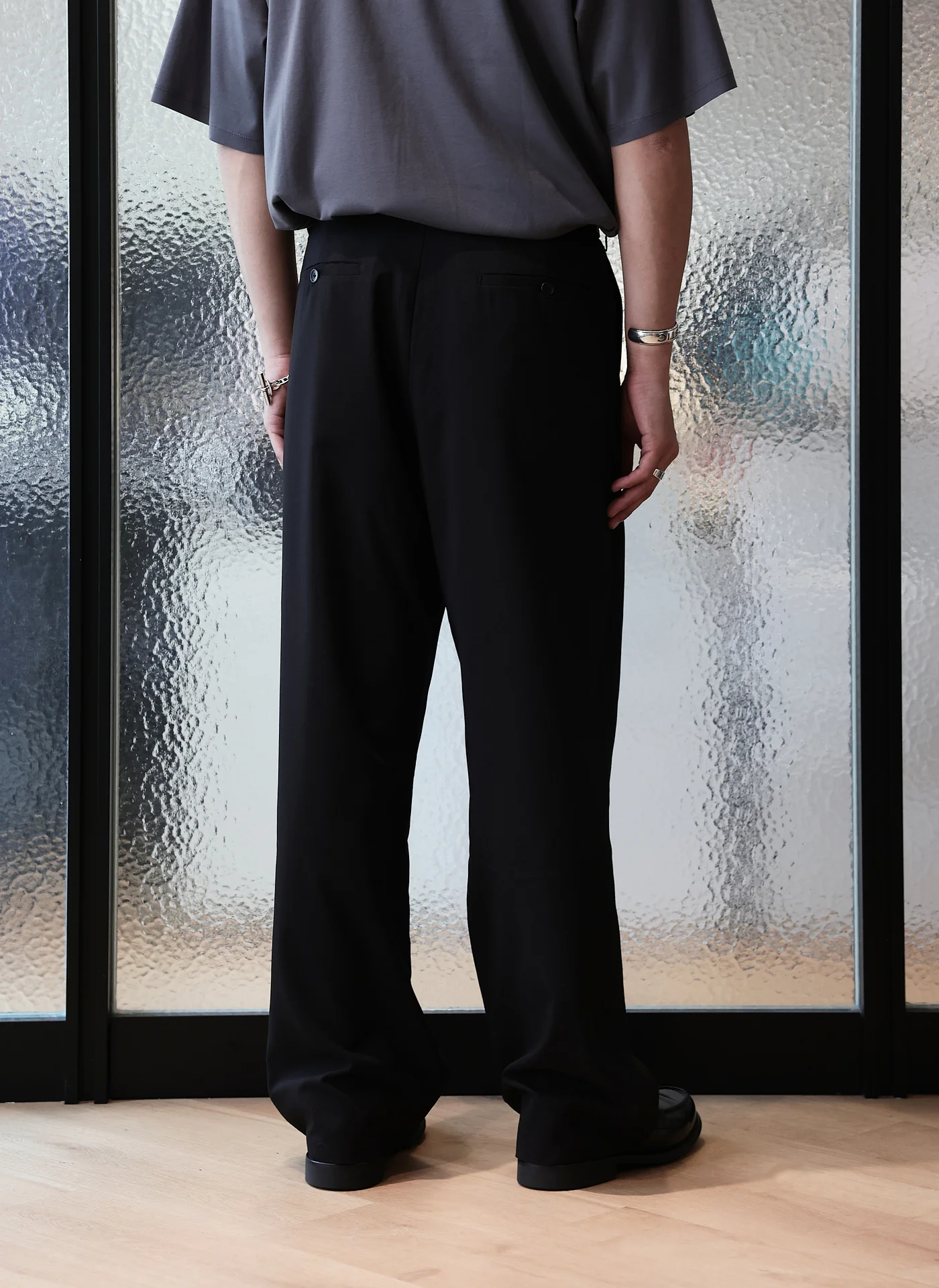 Polyester Wide Straight Pants - Umamrii
