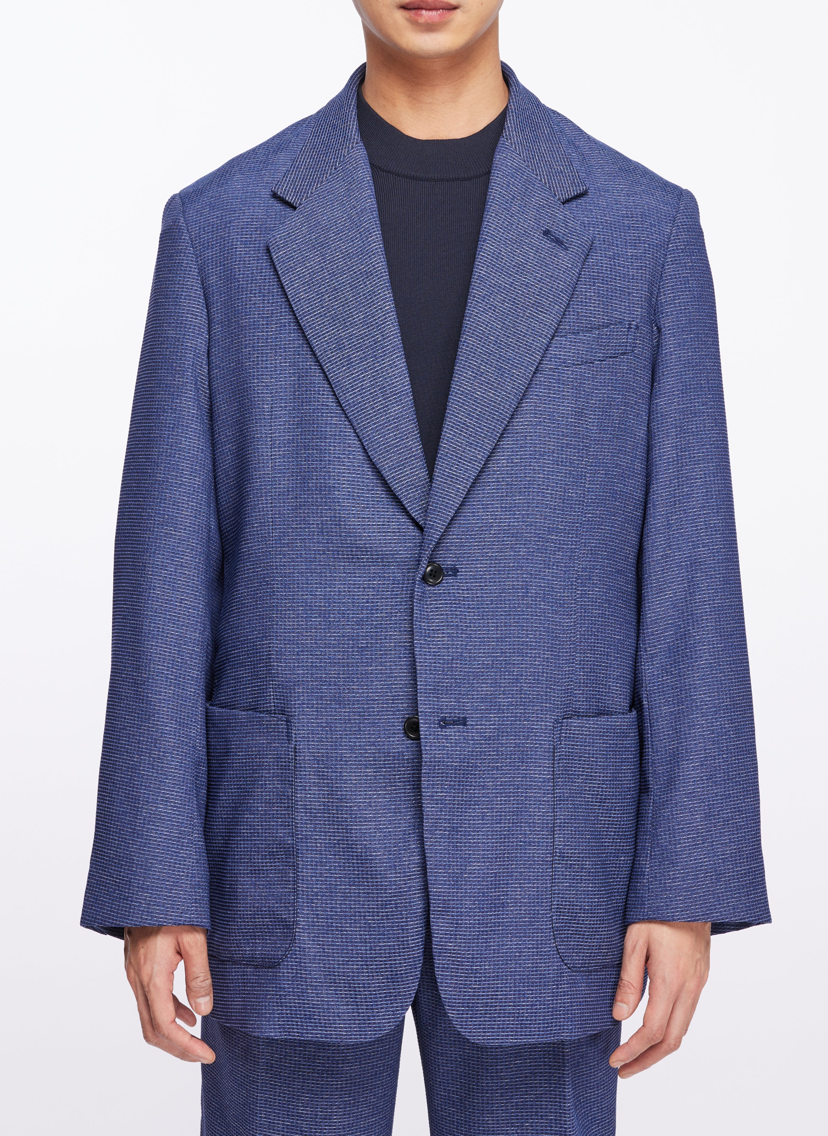 Nylon Polyester Single Breasted Suit Blazer - Umamrii