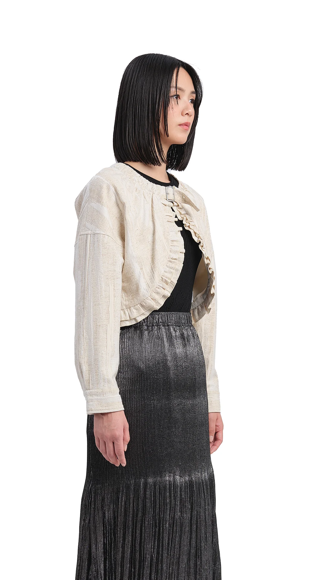 Cropped Ruffles Jacket - Umamrii