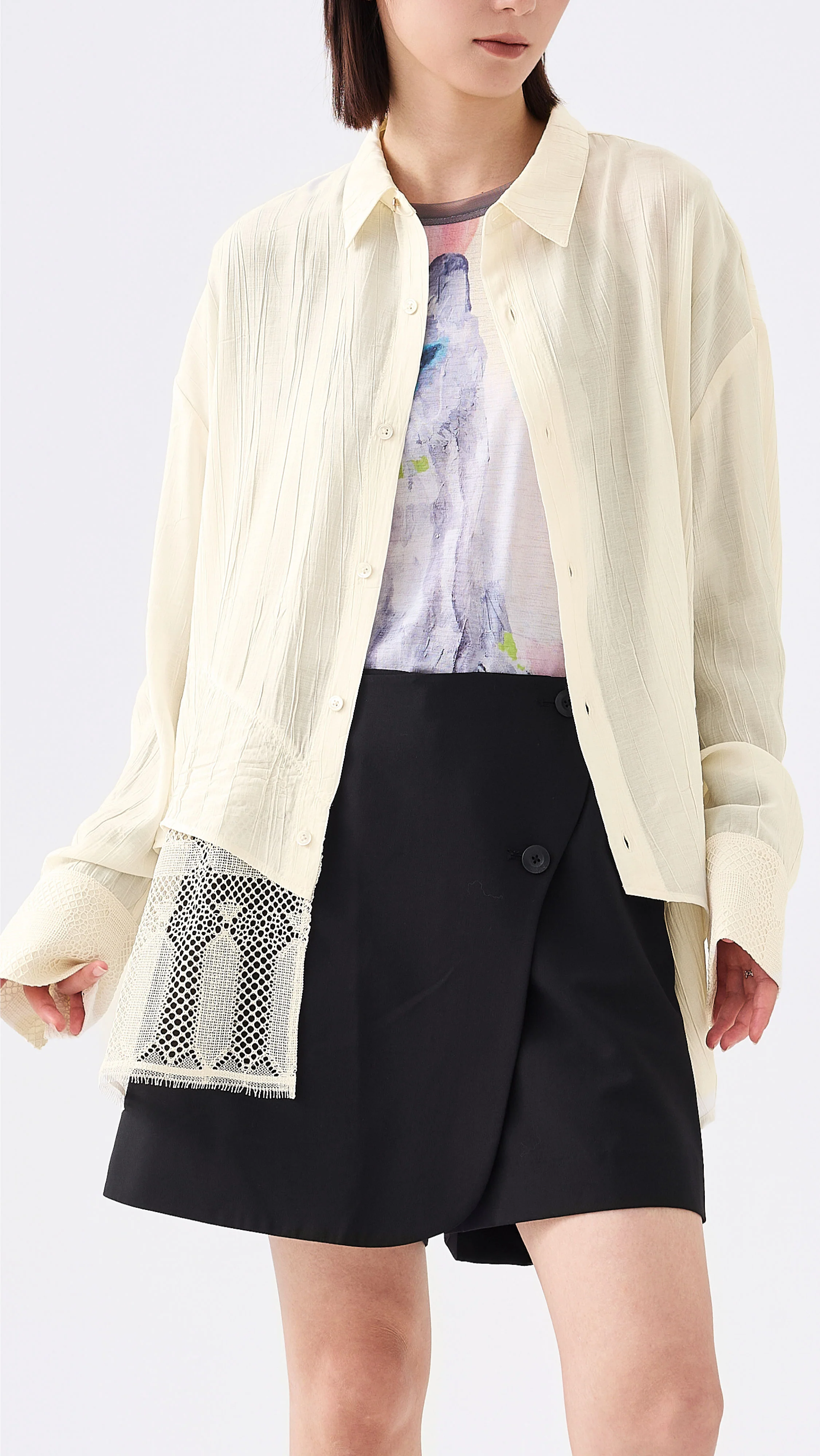 Shirt with Lace Detail - Umamrii