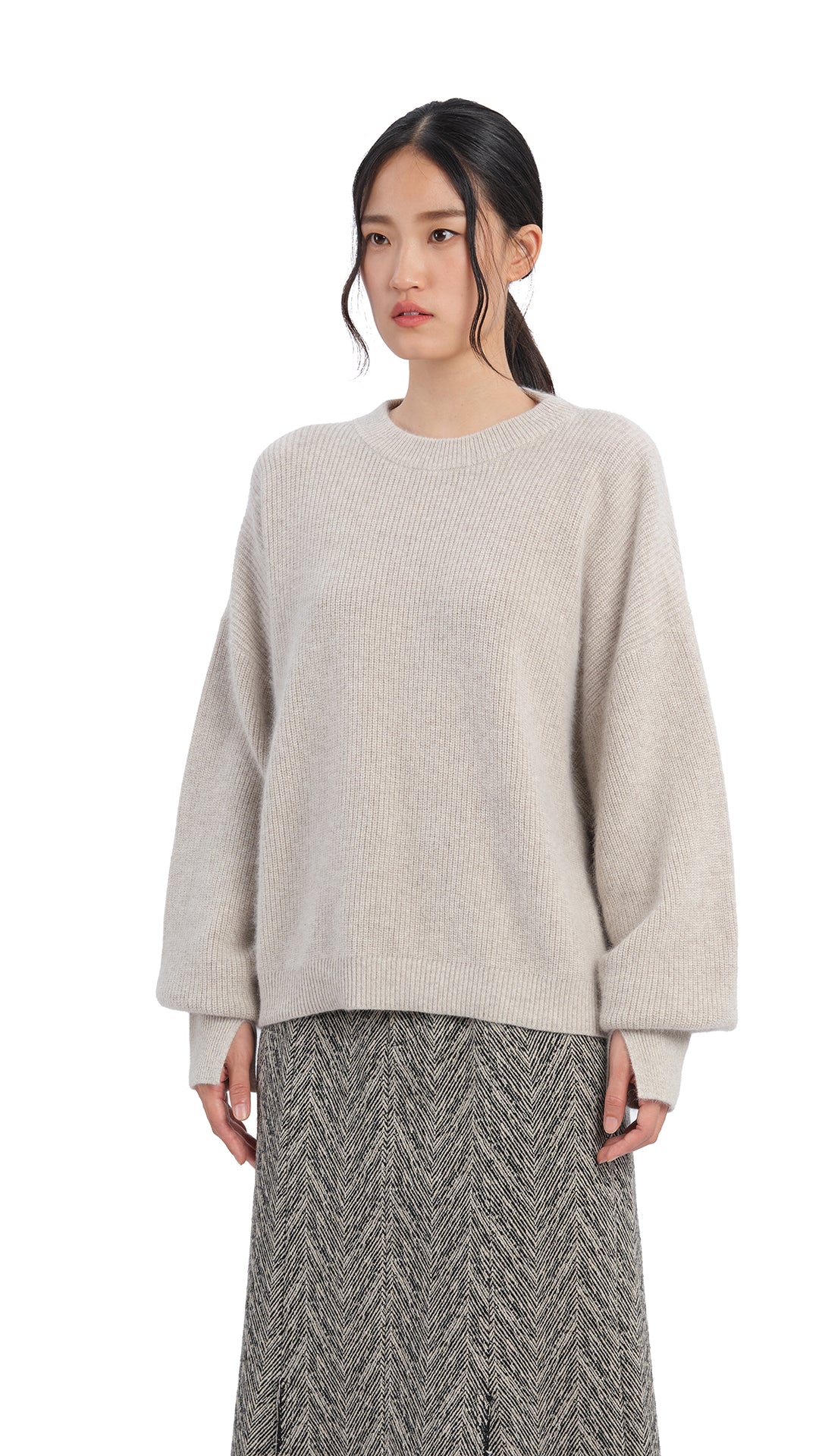 Fox-Mix Cardigan Sweater - Umamrii