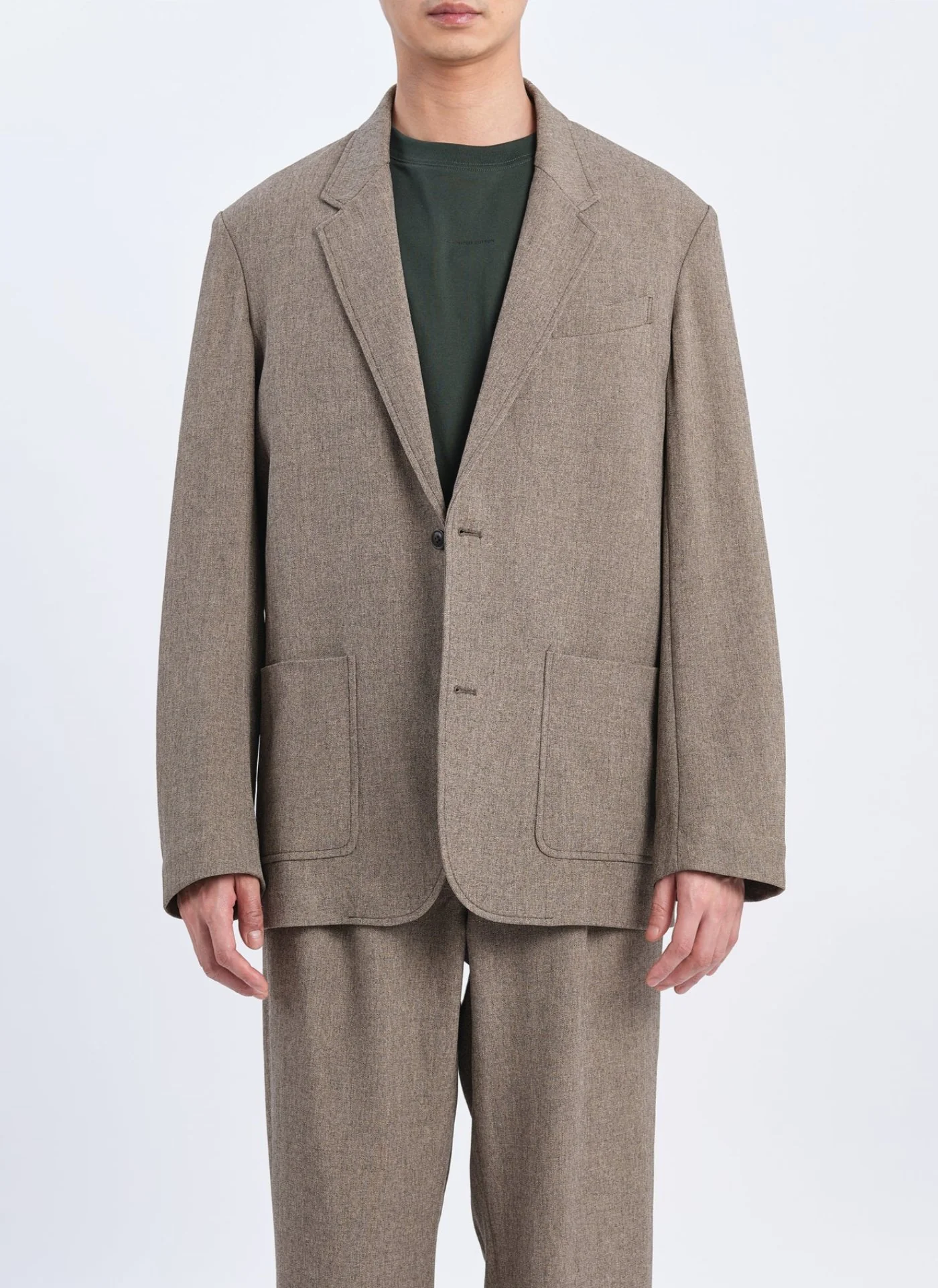 Naturemier Melange Polyester Soft Single Breasted Blazer - Umamrii