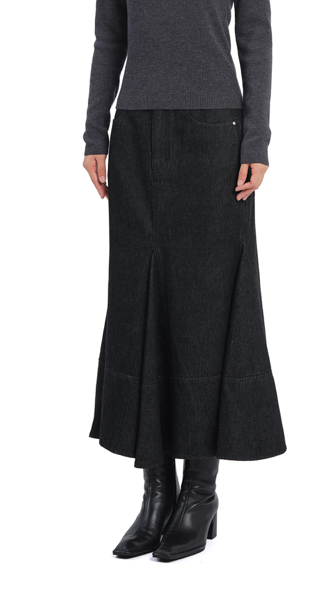 Denim Fishtail Skirt - Umamrii