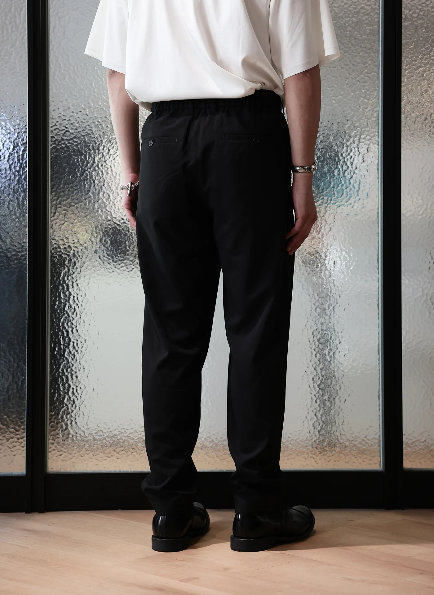 Polyester Wide Tapered Easy Pants - Umamrii