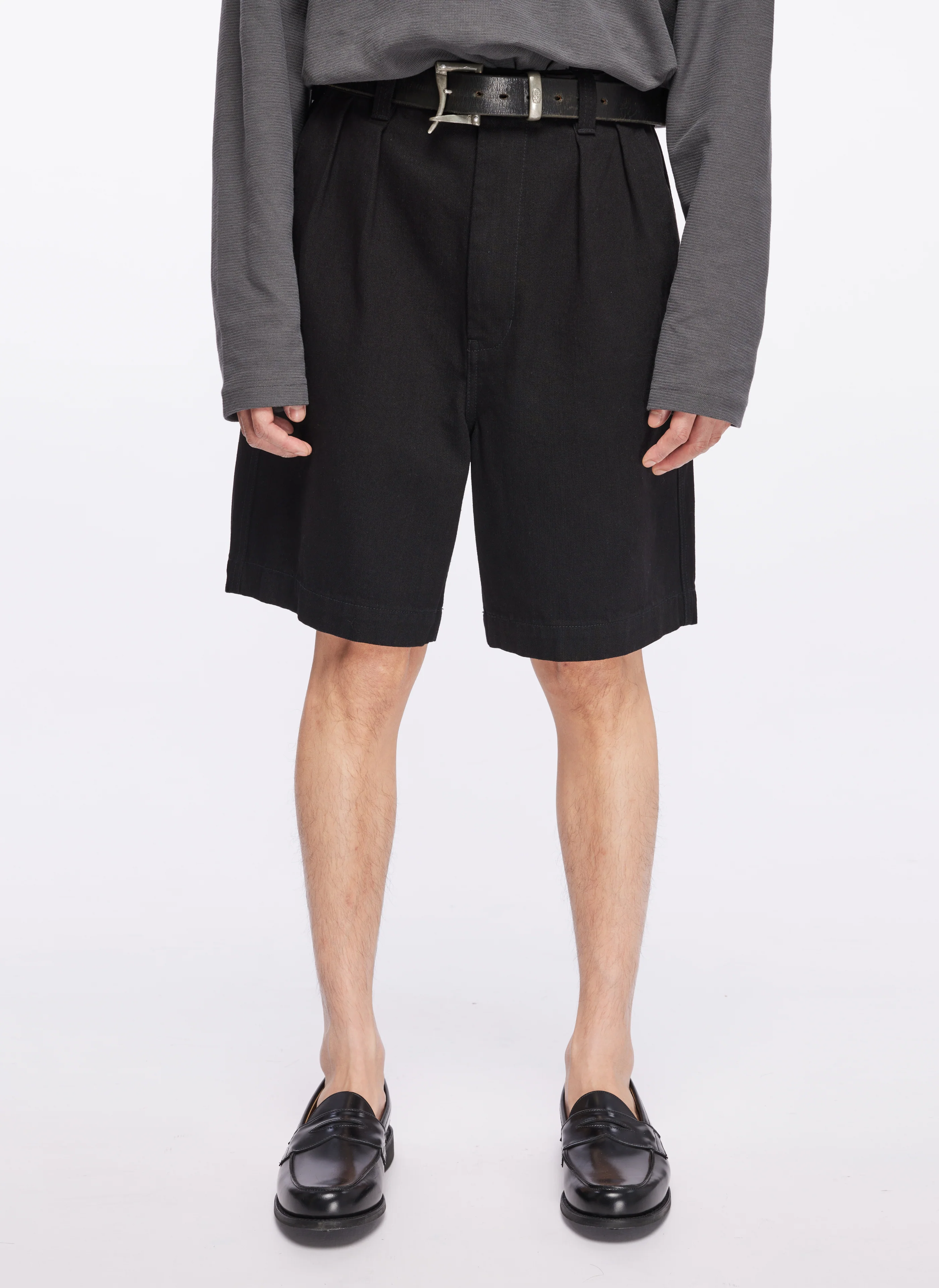 13oz Cotton Polyester Denim Worker Shorts - Umamrii