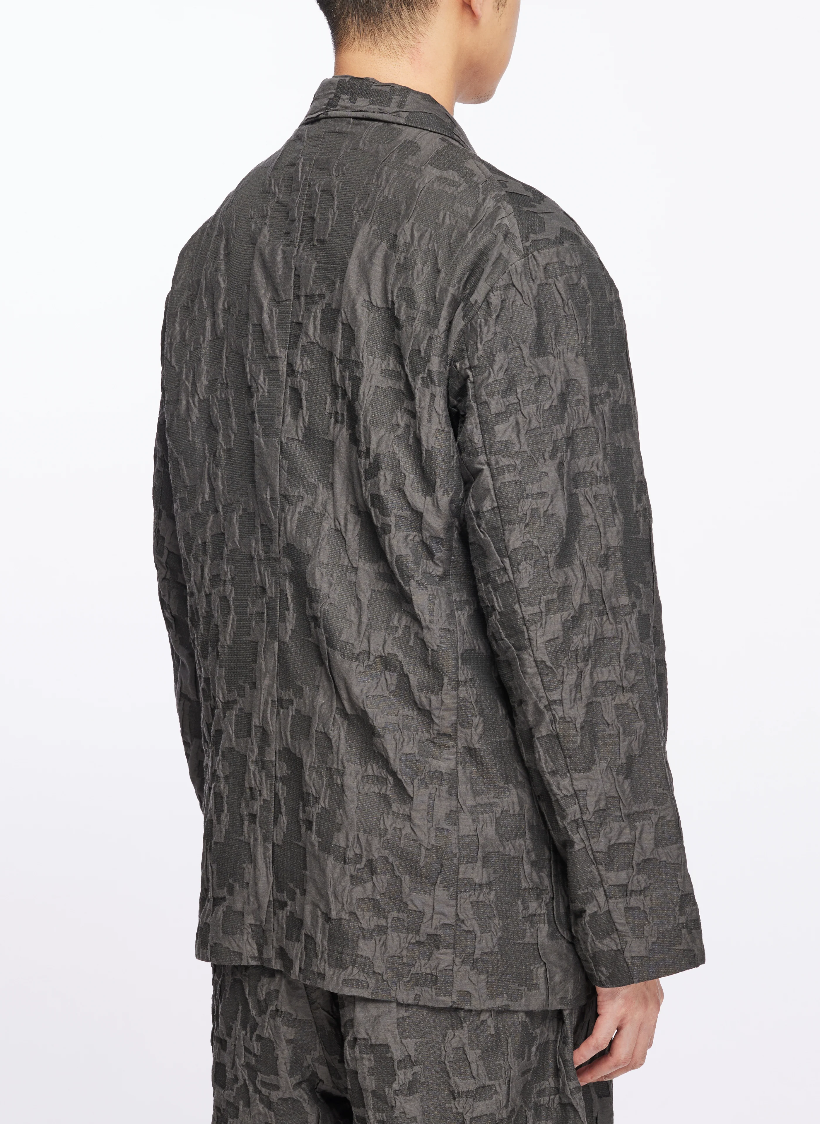 Jacquard Soft Double Breasted Blazer - Umamrii