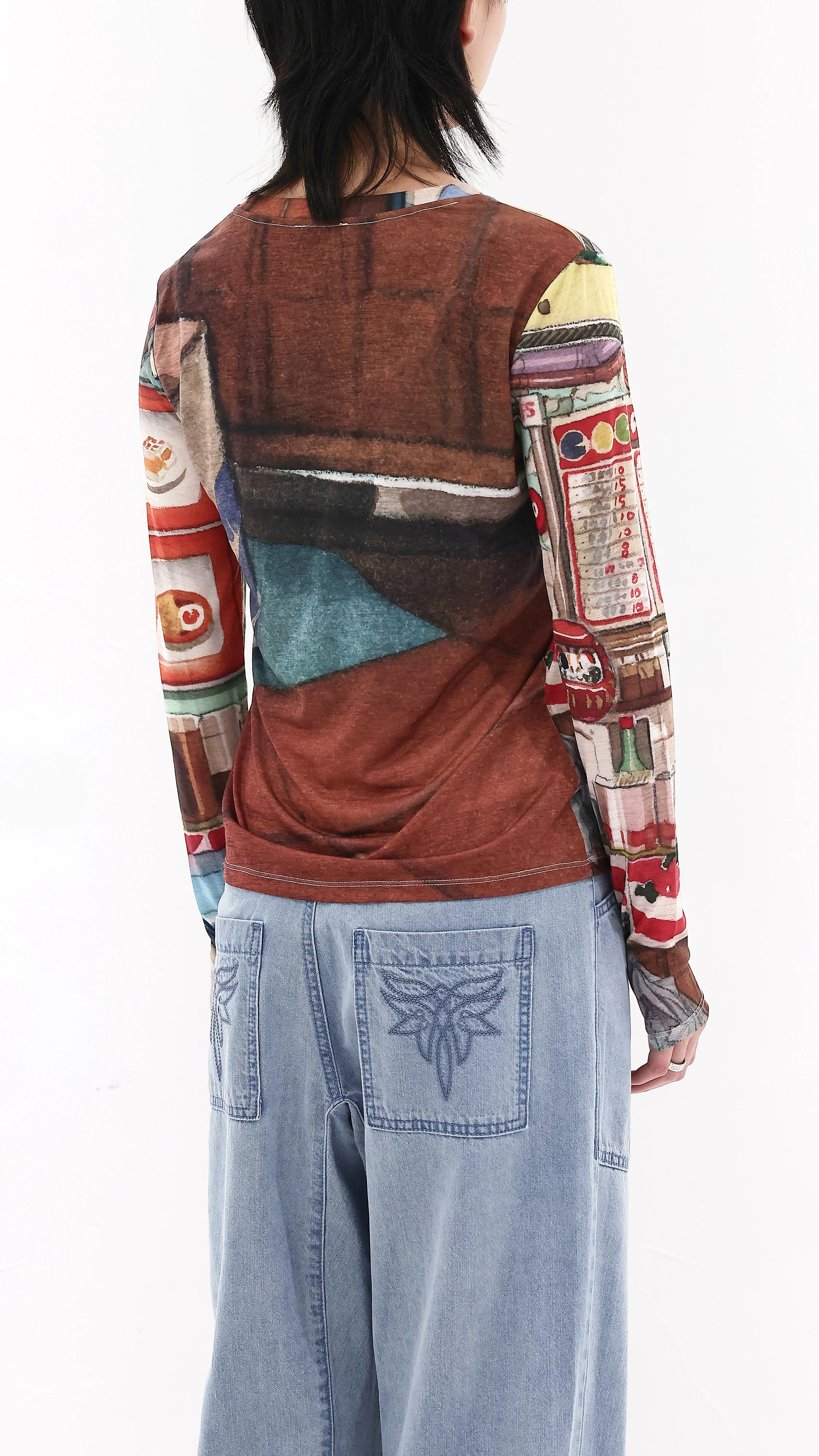 INITIAL x Little Thunder Graphics Printed Pullover - Umamrii