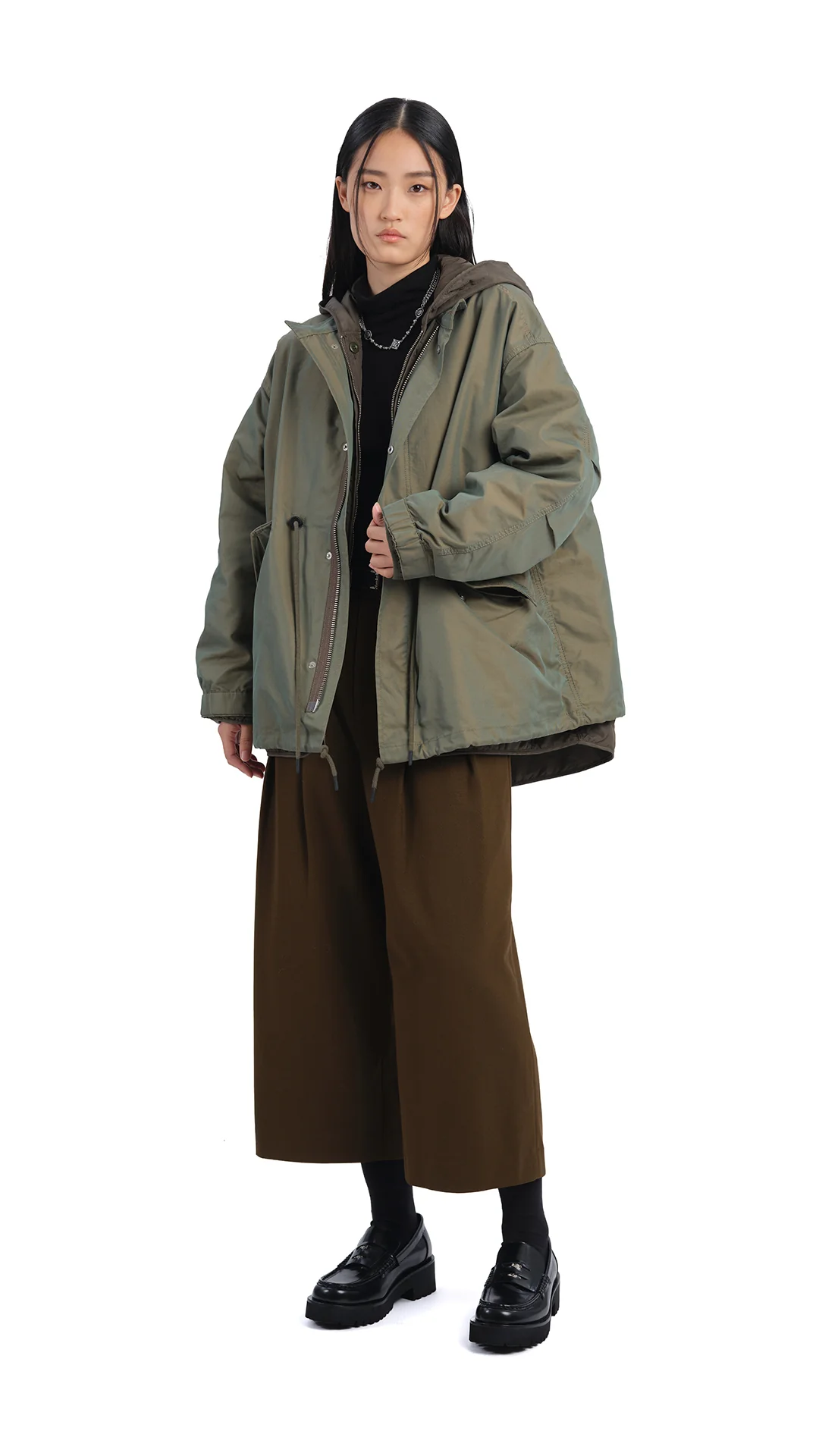 Wide-Leg Ankle Pants - Umamrii