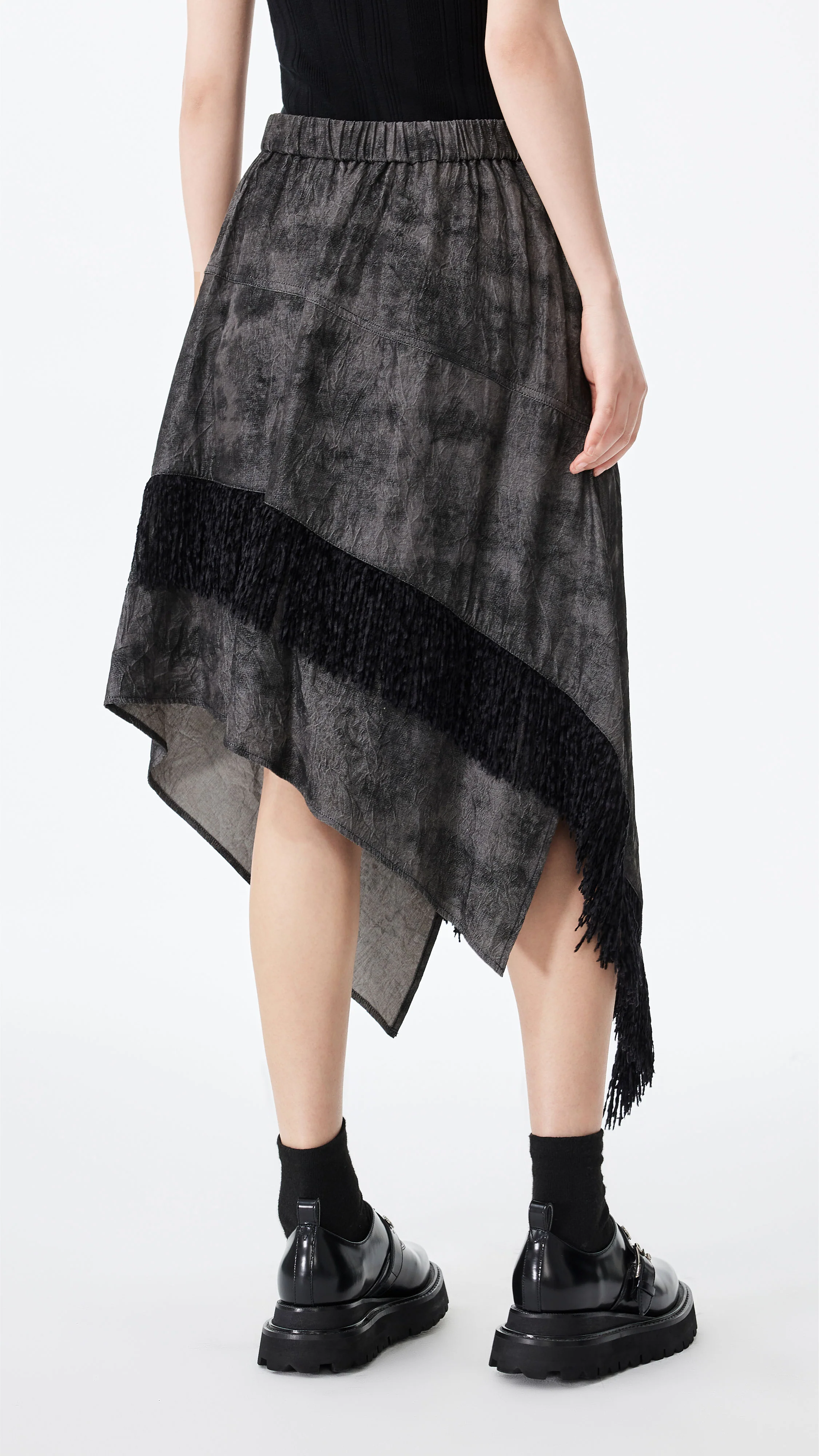 Western Faux Denim Pencil Skirt - Umamrii