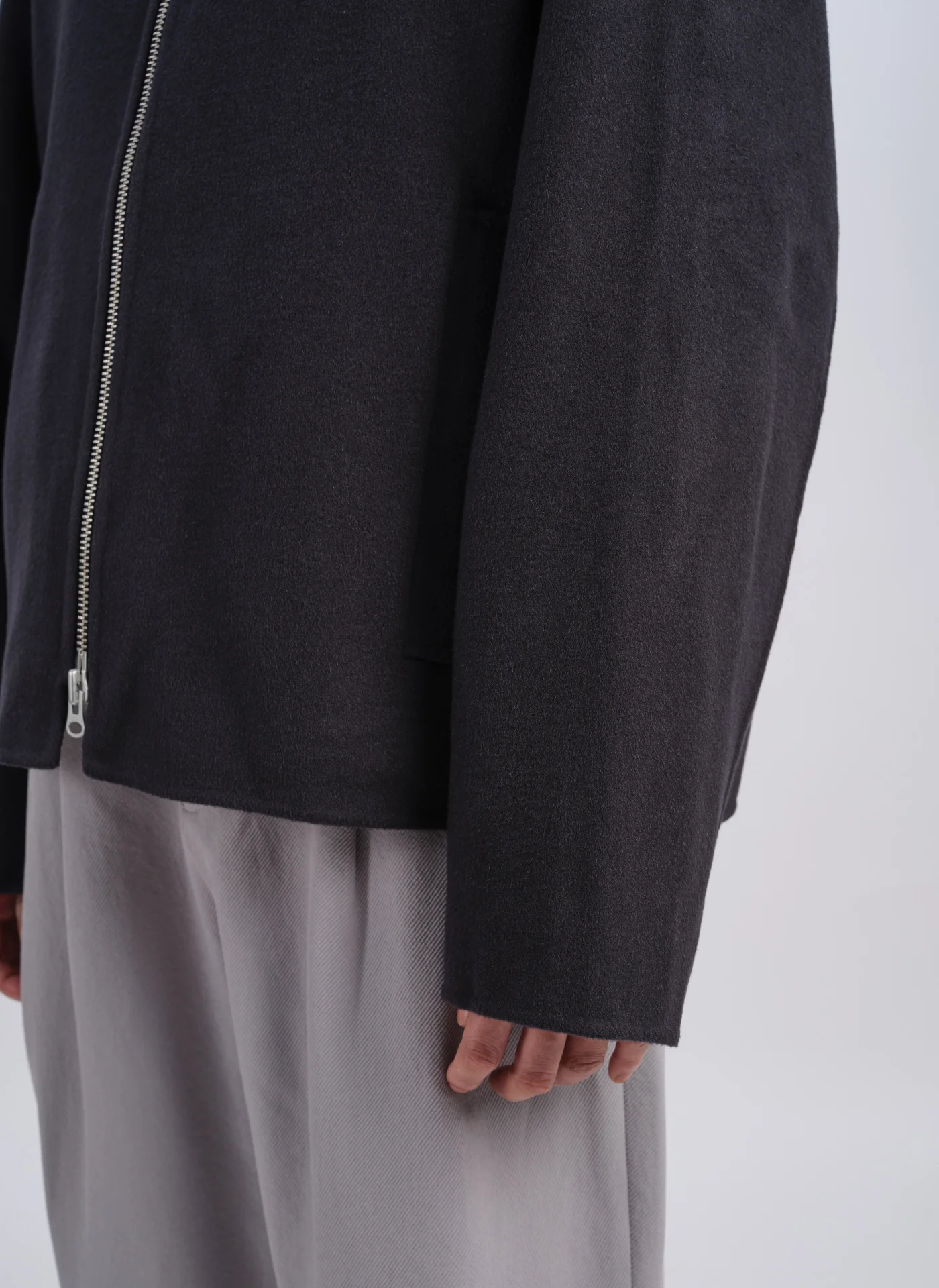 W.R Wool Cashmere Stand Collar Jacket - Umamrii