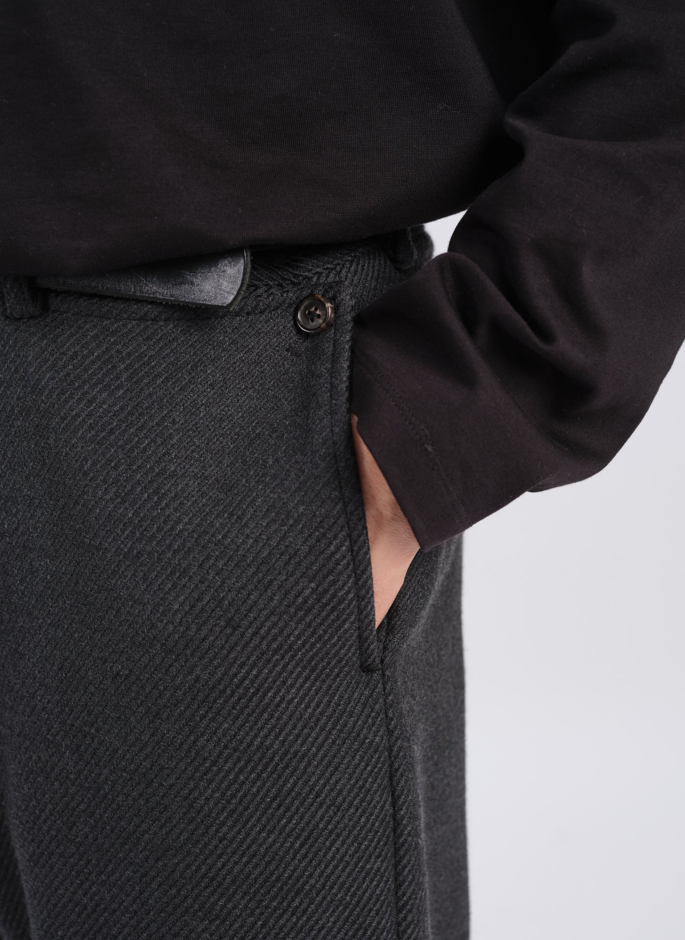 Marzotto Wool Straight Full Length Officer Pants - Umamrii