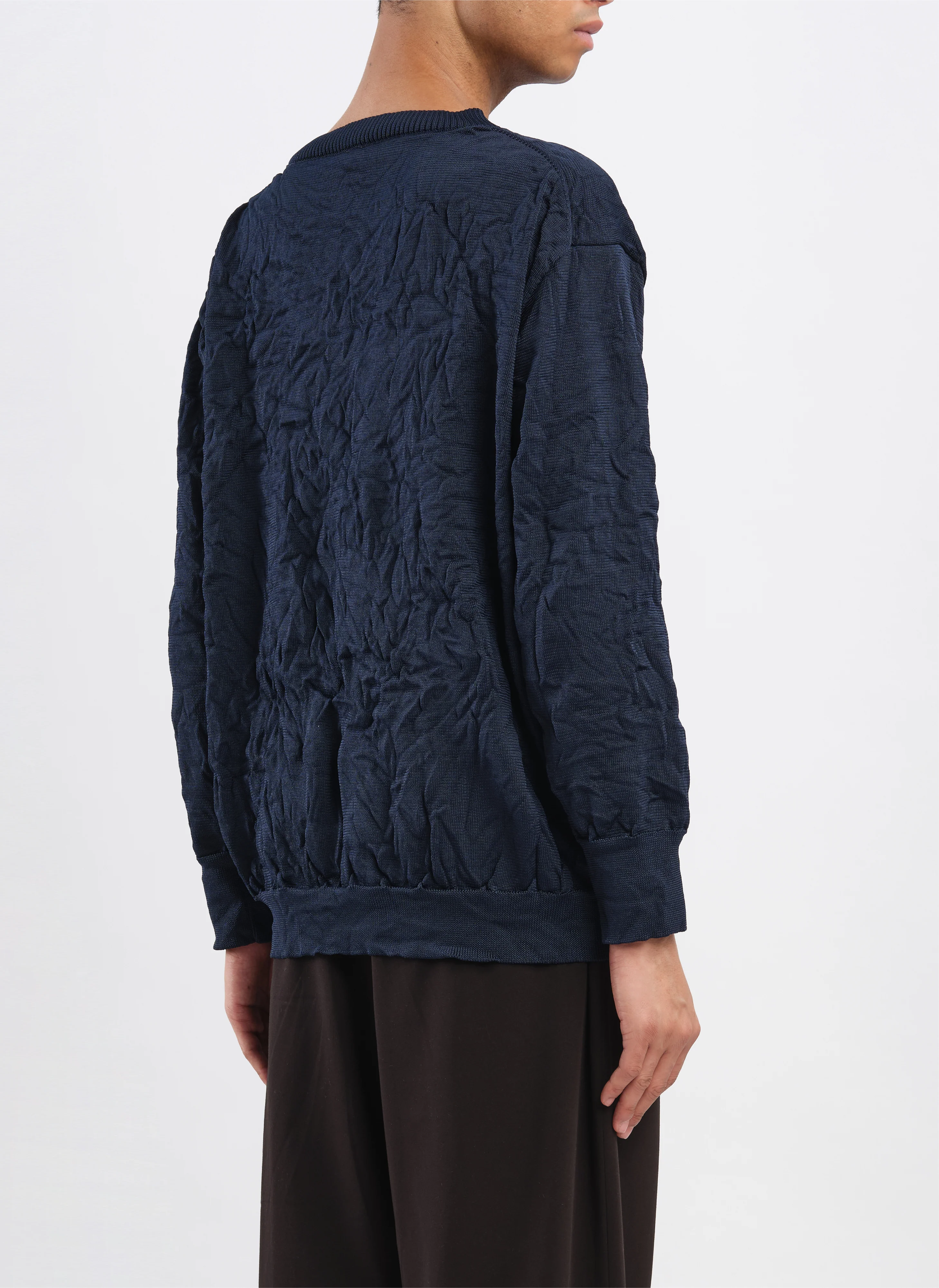 Wrinkle Polyester Dry Knit Pullover - Umamrii