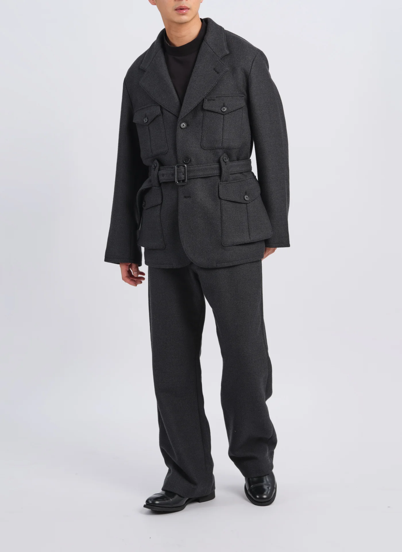 Marzotto Wool Straight Full Length Officer Pants - Umamrii