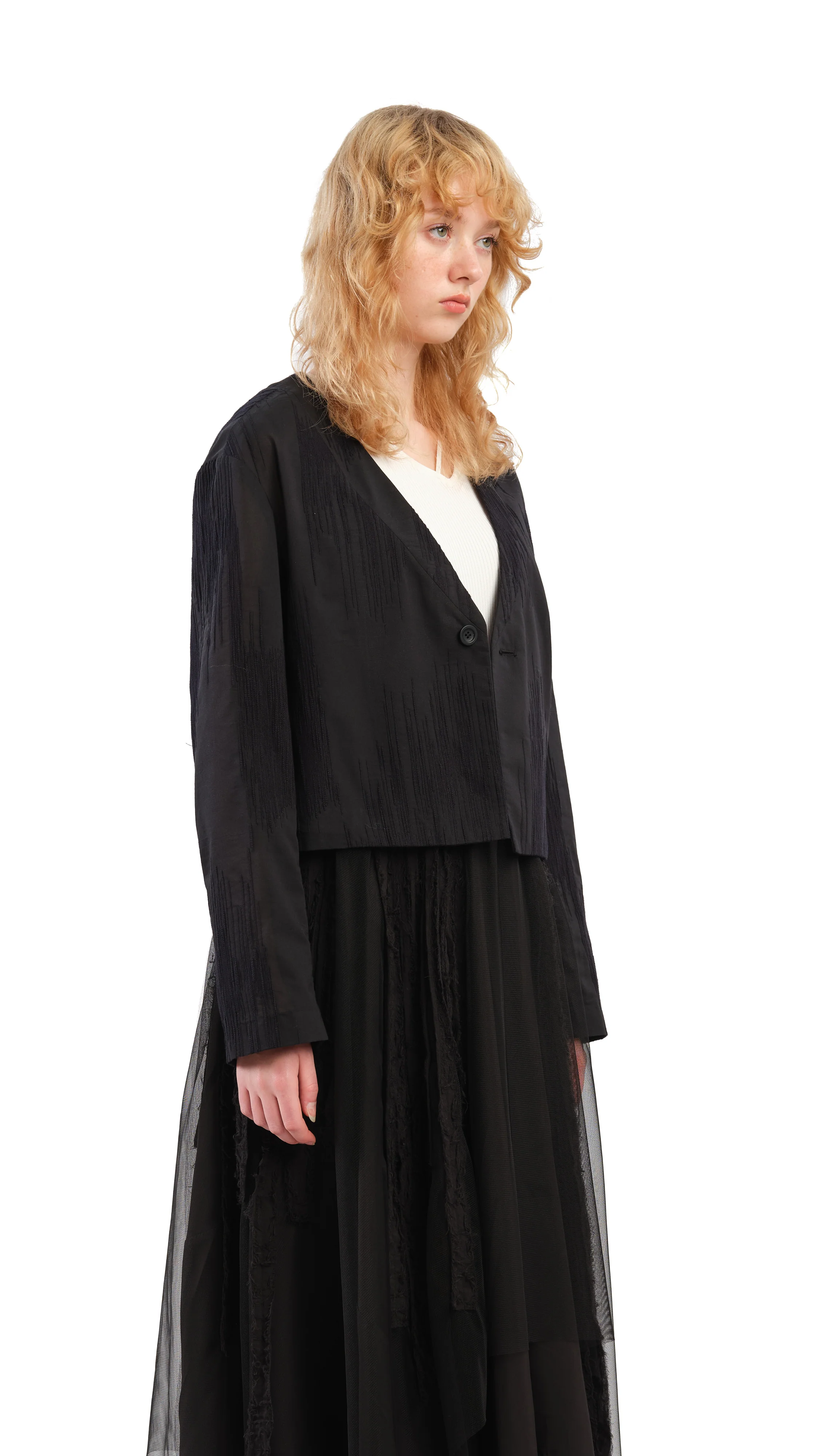 Jacquard Double-Breast Jacket - Umamrii