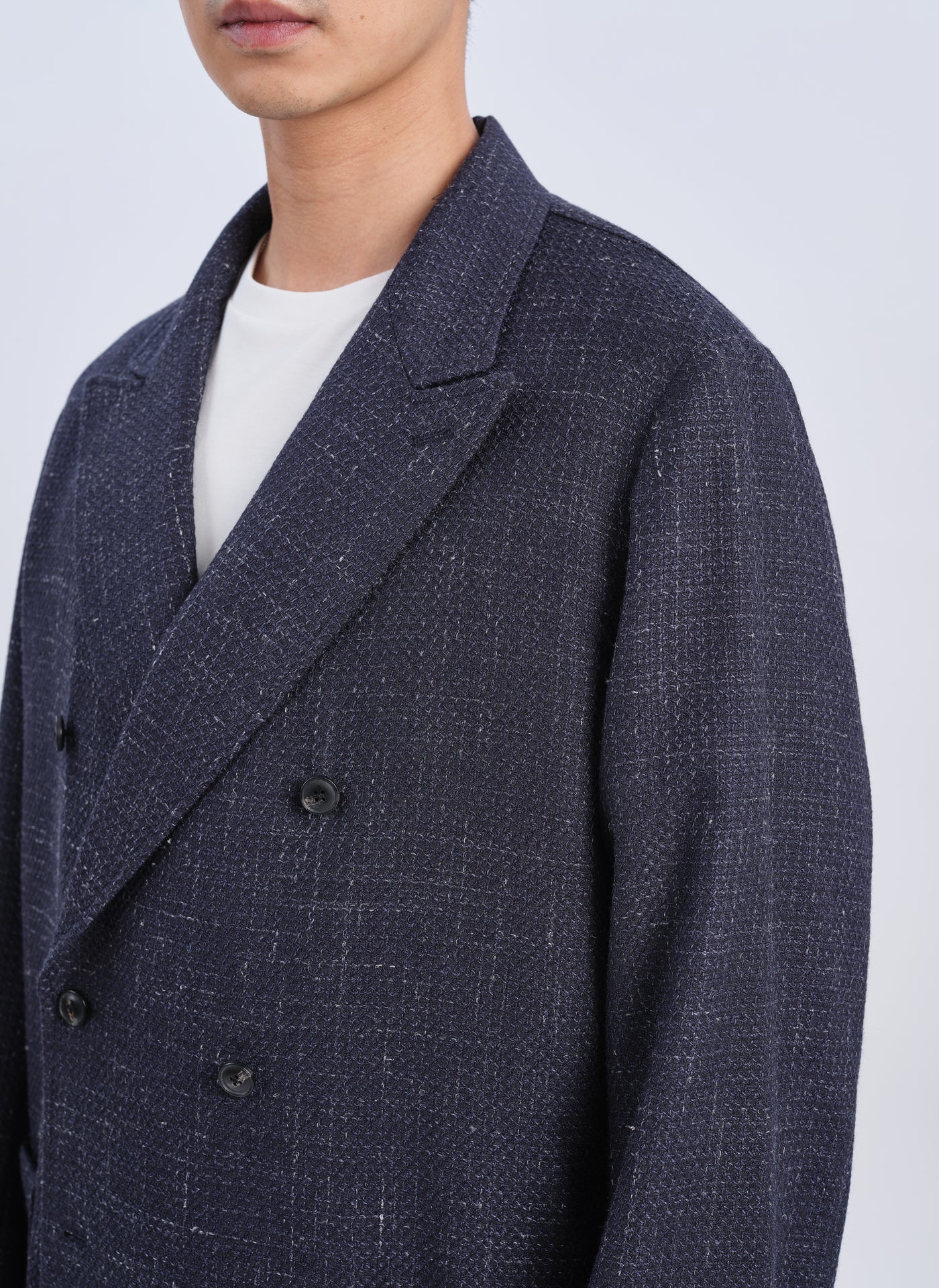 Marzotto Wool Silk Linen Soft Double Breasted Blazer - Umamrii