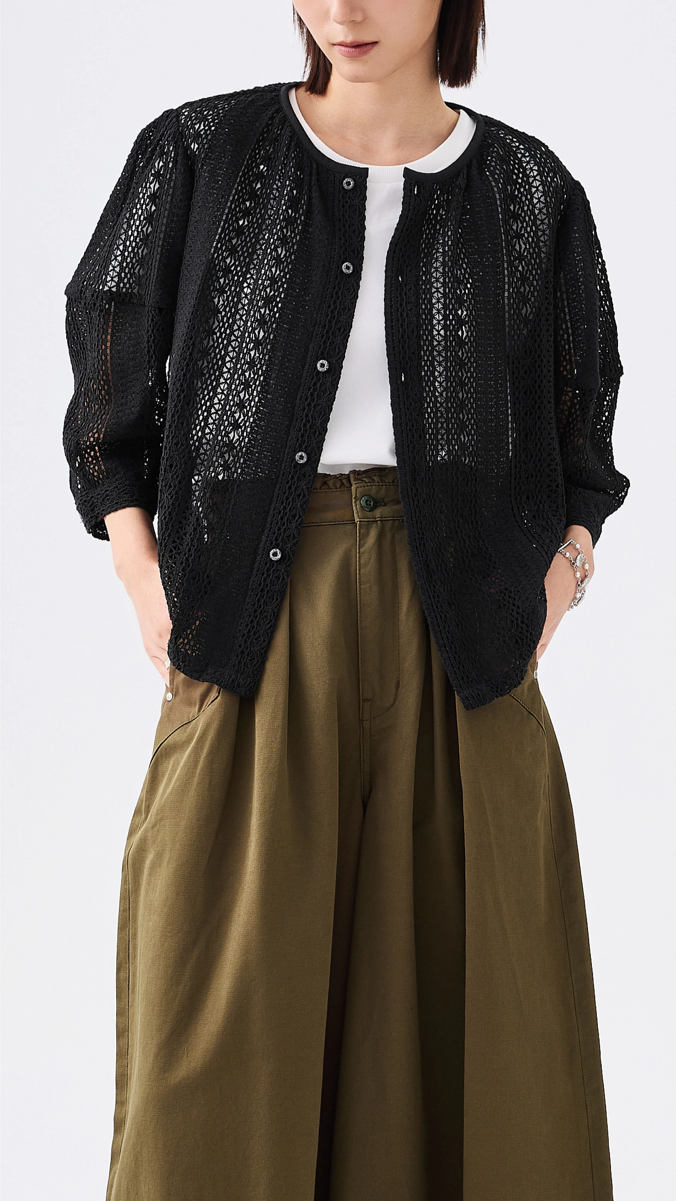 Doll Sleeves Lace Jacket - Umamrii