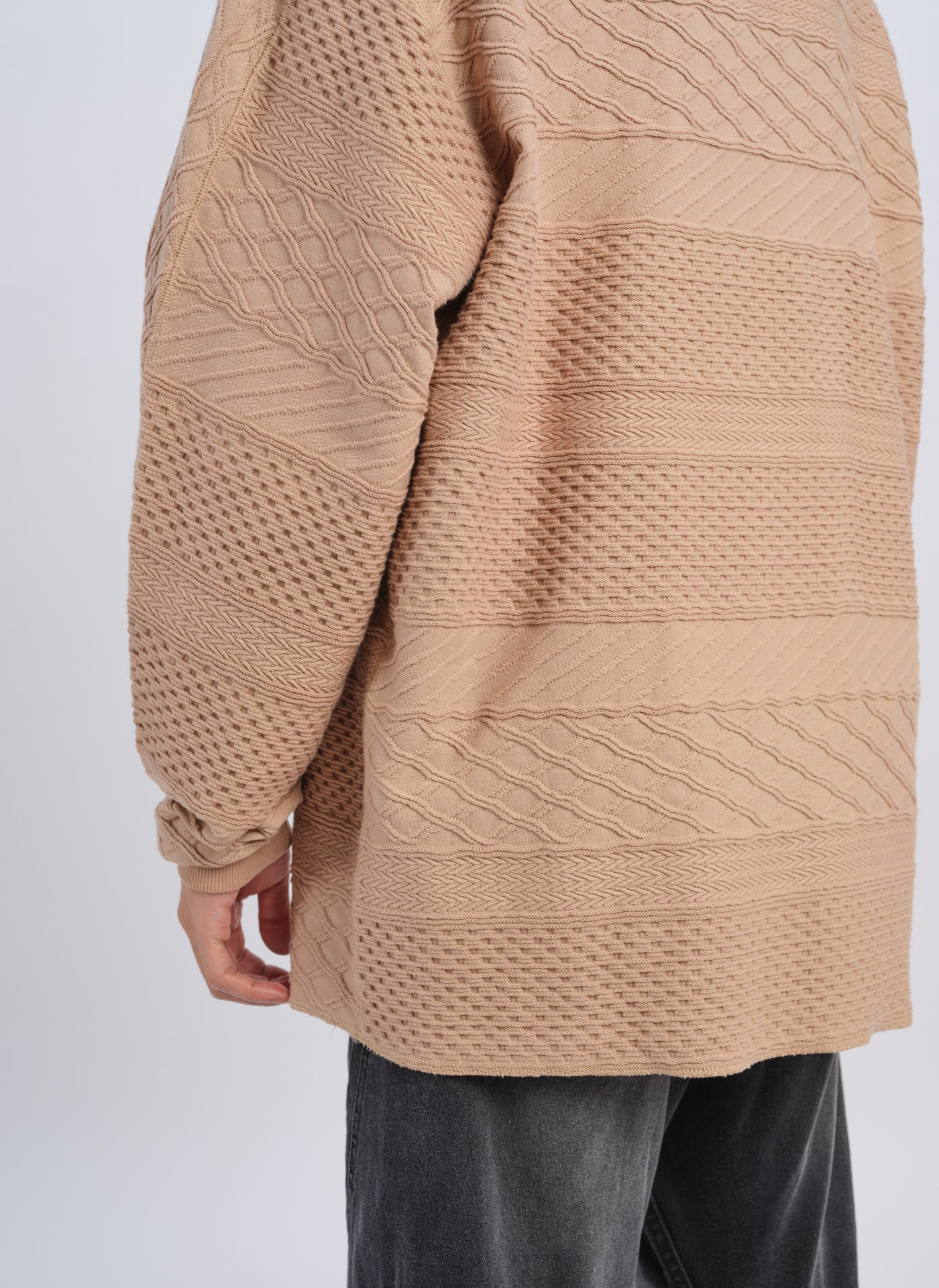 Cotton Jacquard Patchwork Tops - Umamrii