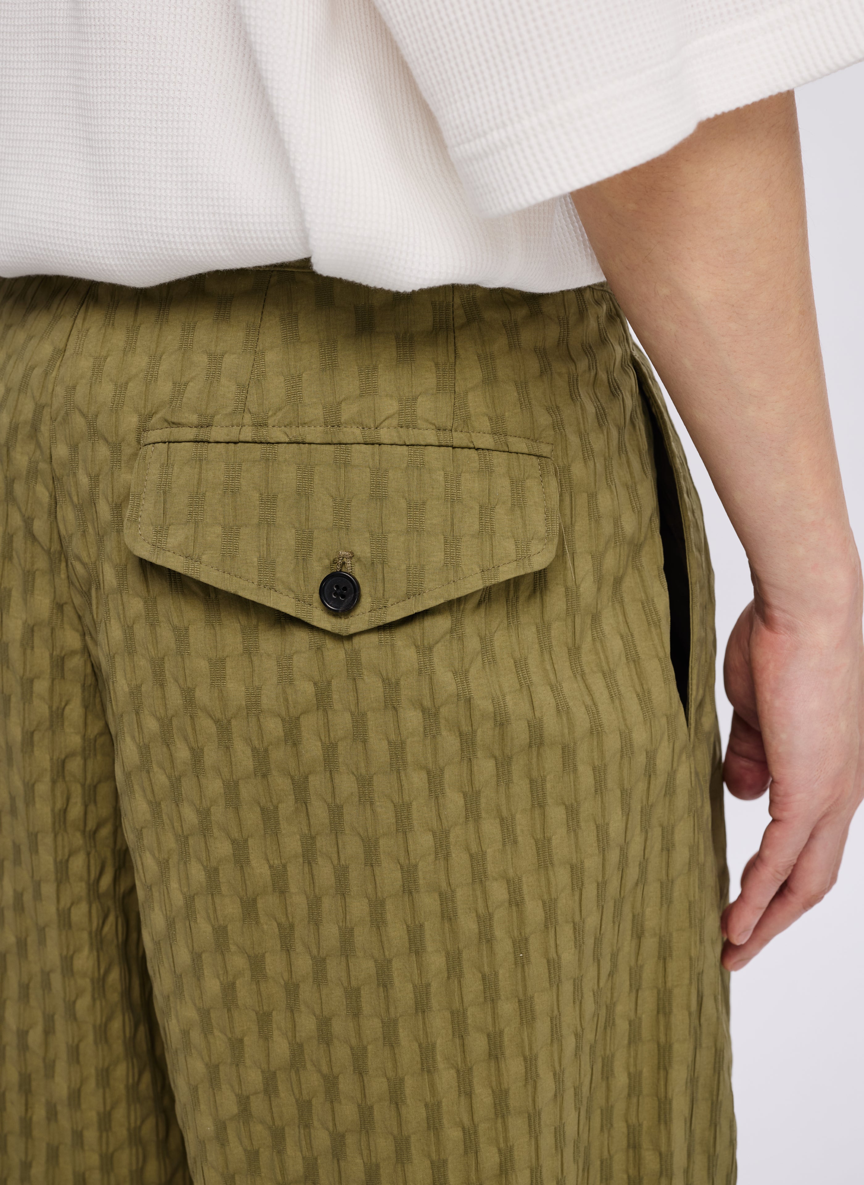 Nylon Spandex Jacquard Gurkha Shorts - Umamrii