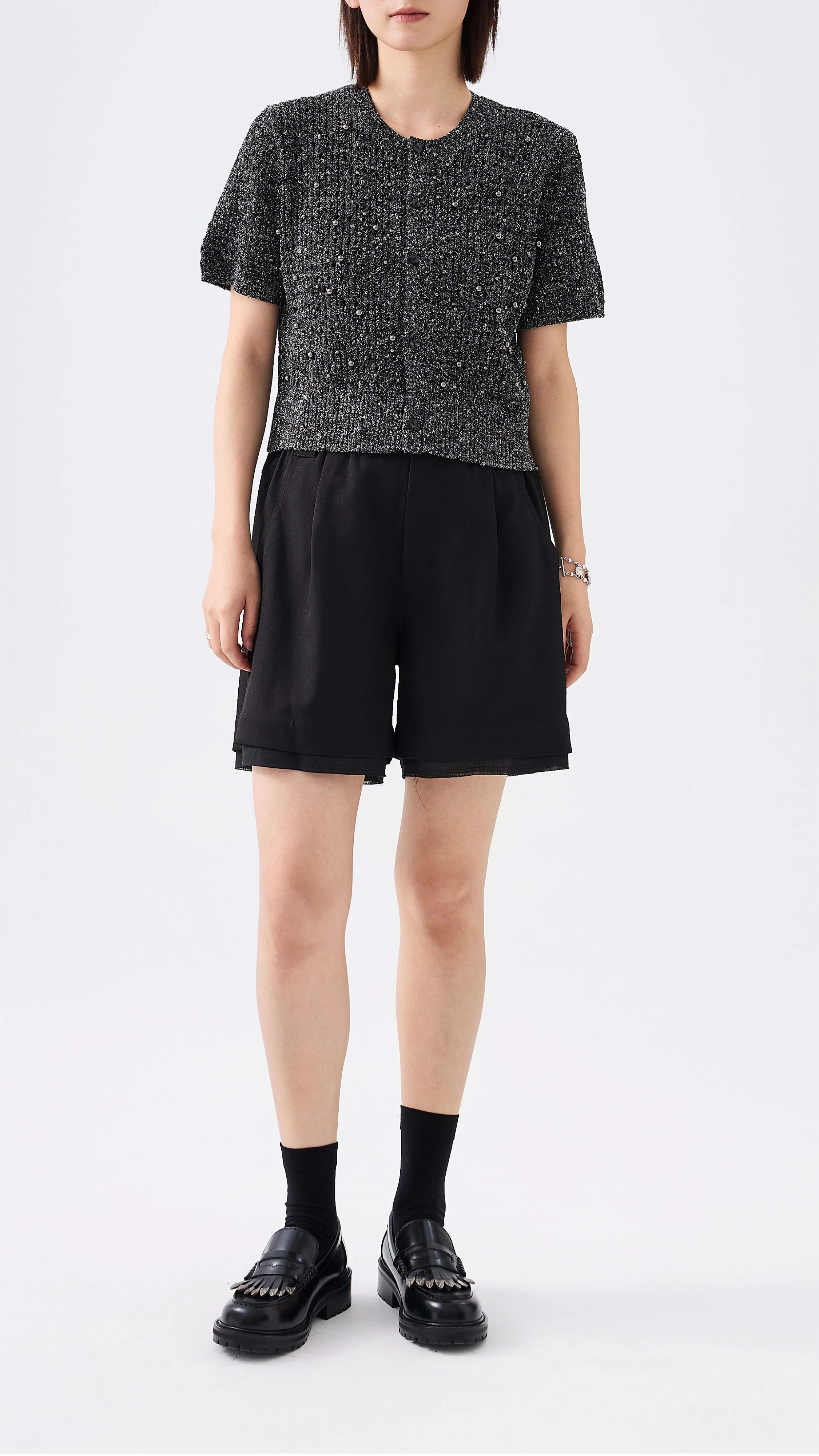 Metallized Knit Cardigan - Umamrii