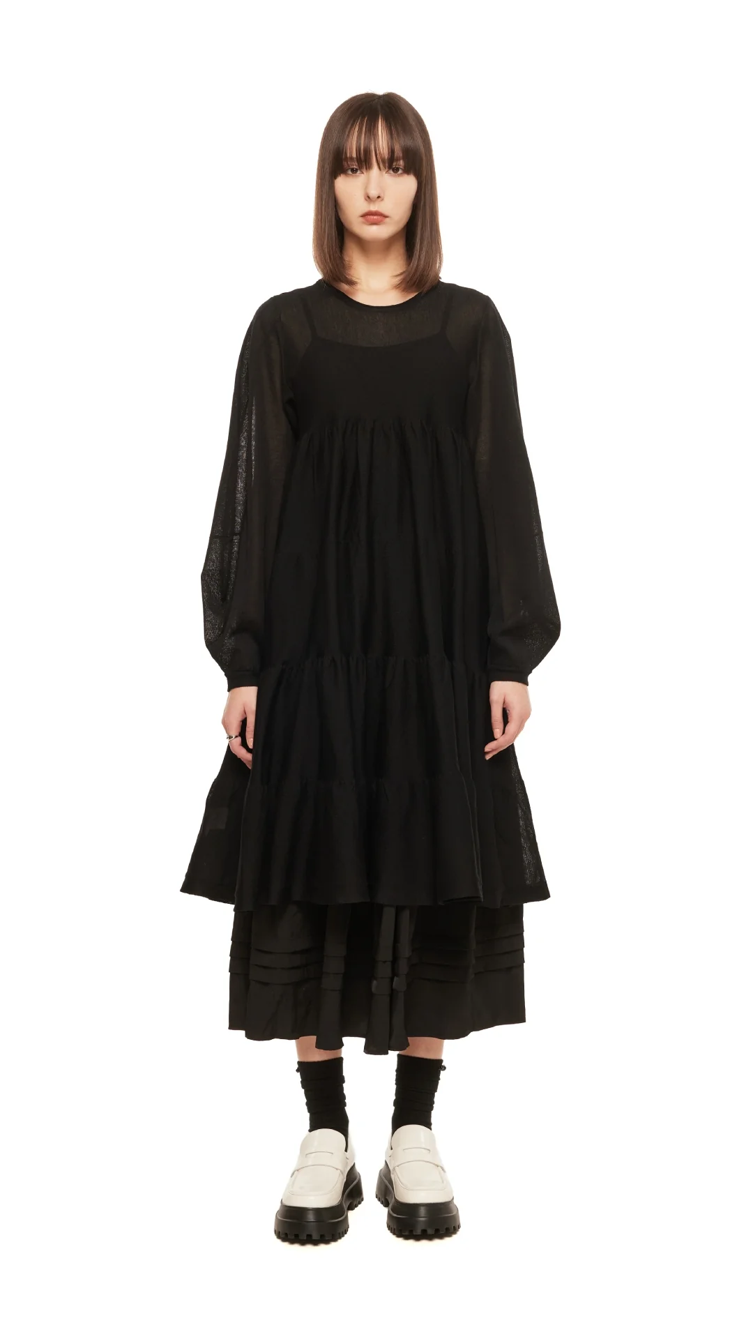 Chunky Sole Leather Penny Loafers - Umamrii