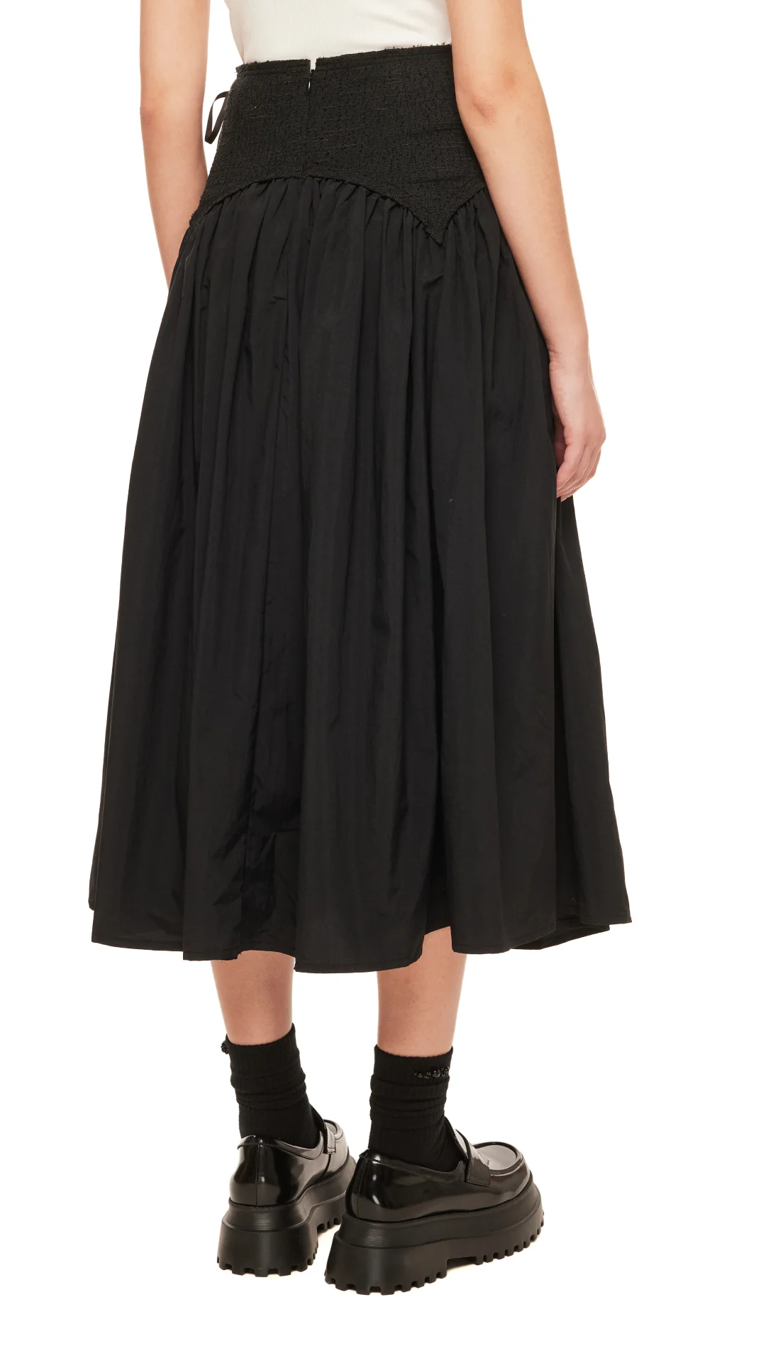 Tweed Lace-Up Skirt - Umamrii