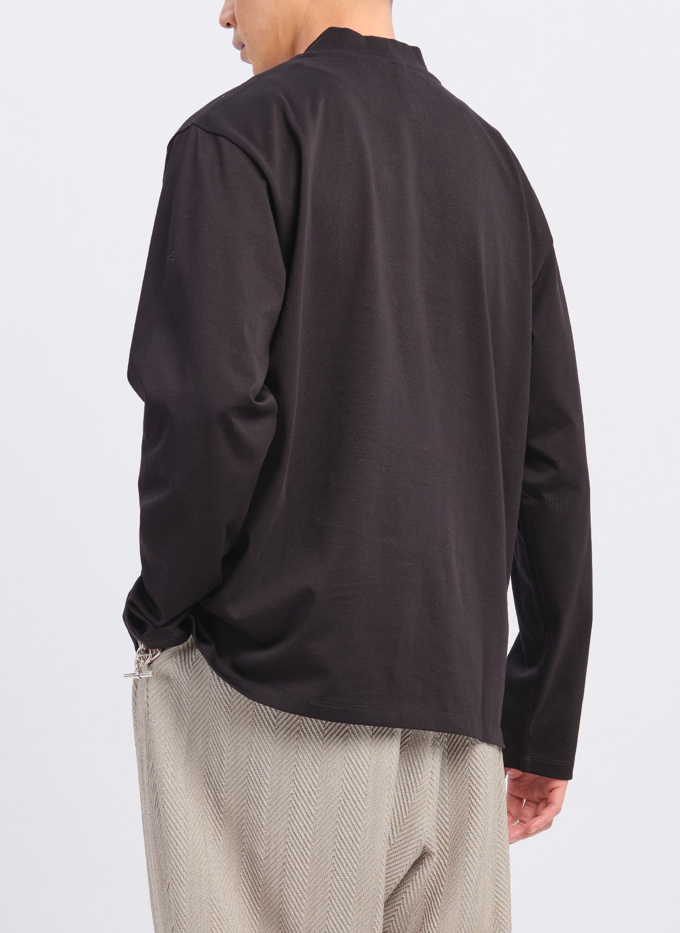 Mercerized Cotton Mock Neck Tee (T-05) - Umamrii