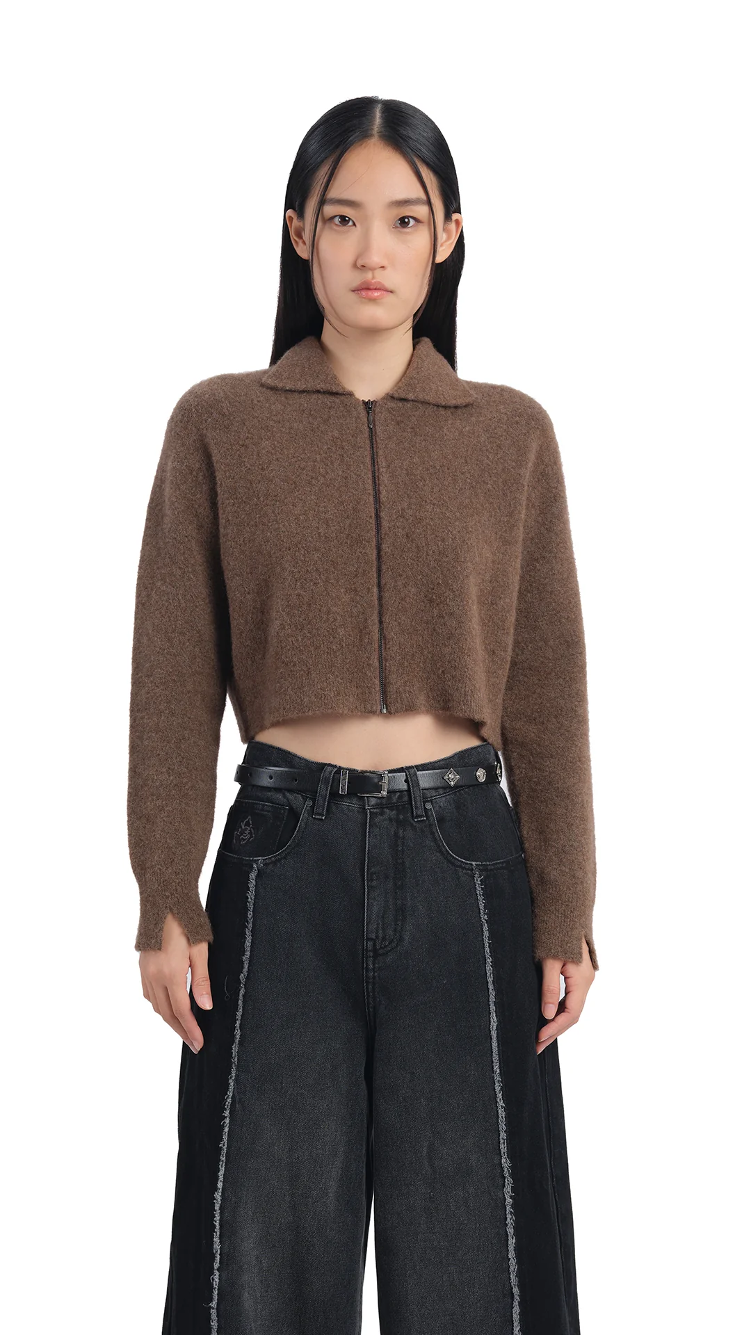 Yak Zip-Up Cardigan - Umamrii