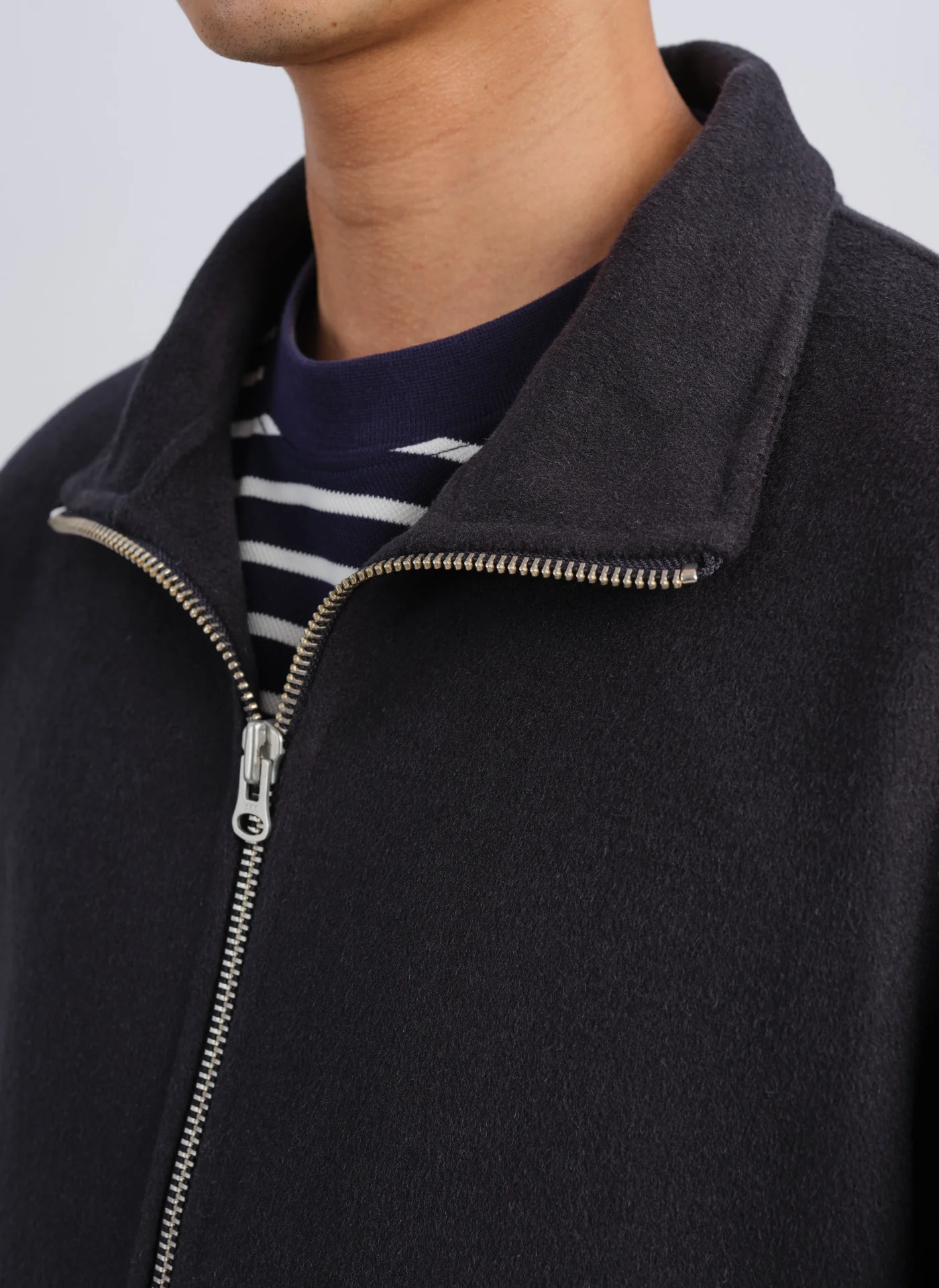 W.R Wool Cashmere Stand Collar Jacket - Umamrii