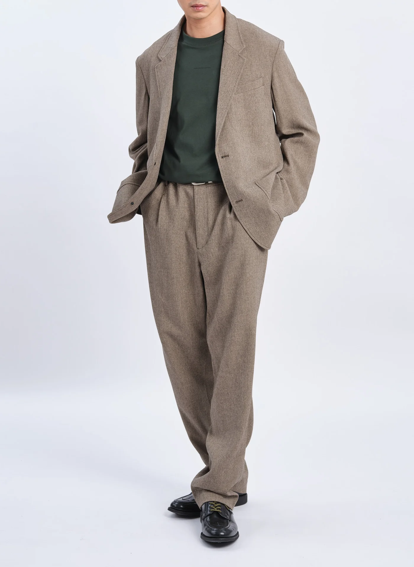 Naturemier Melange Polyester Soft Single Breasted Blazer - Umamrii