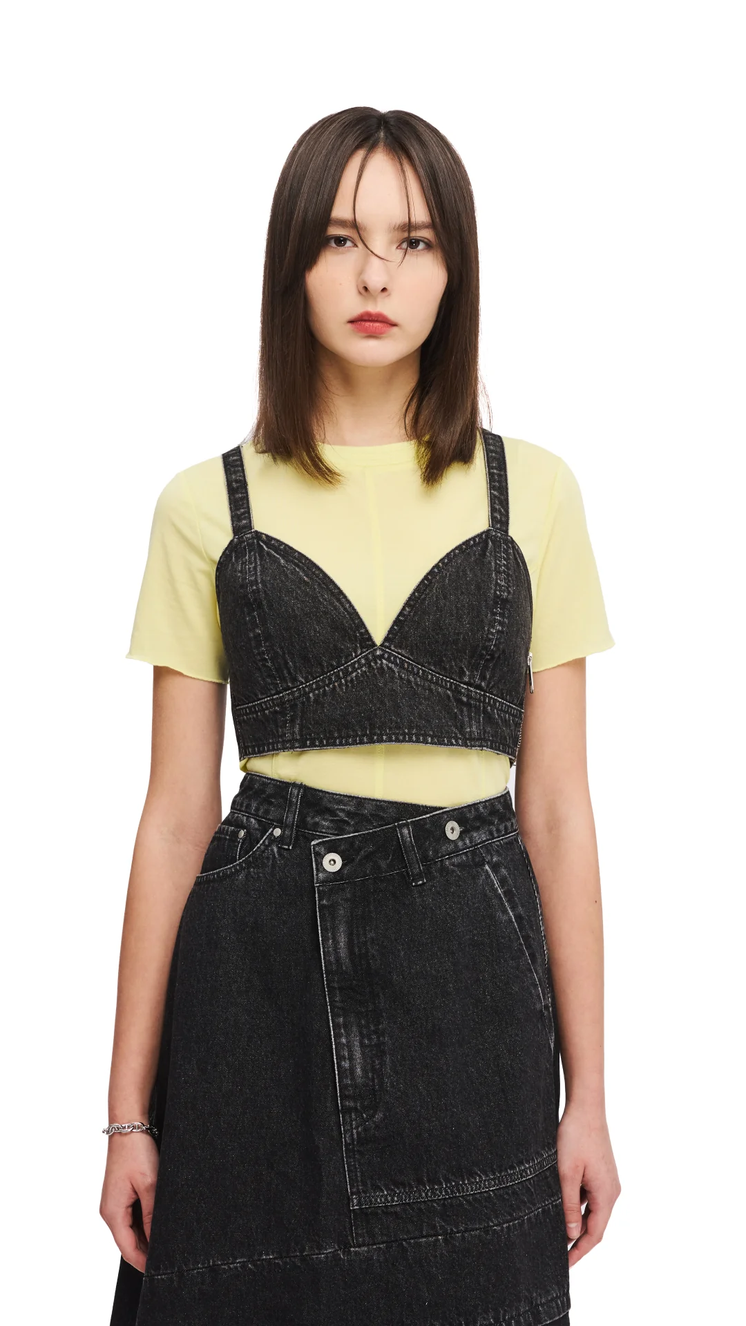 Black Denim Bra Top - Umamrii