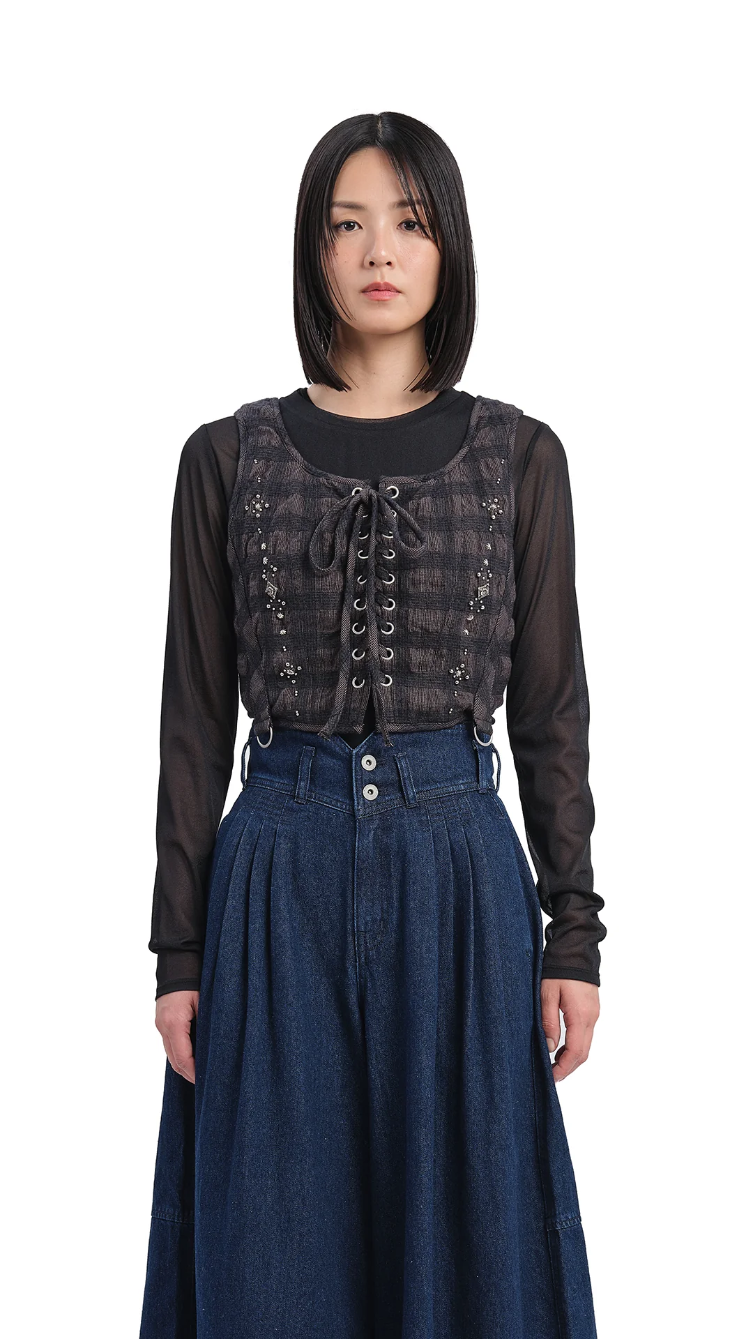 Checker Studs Corset - Umamrii