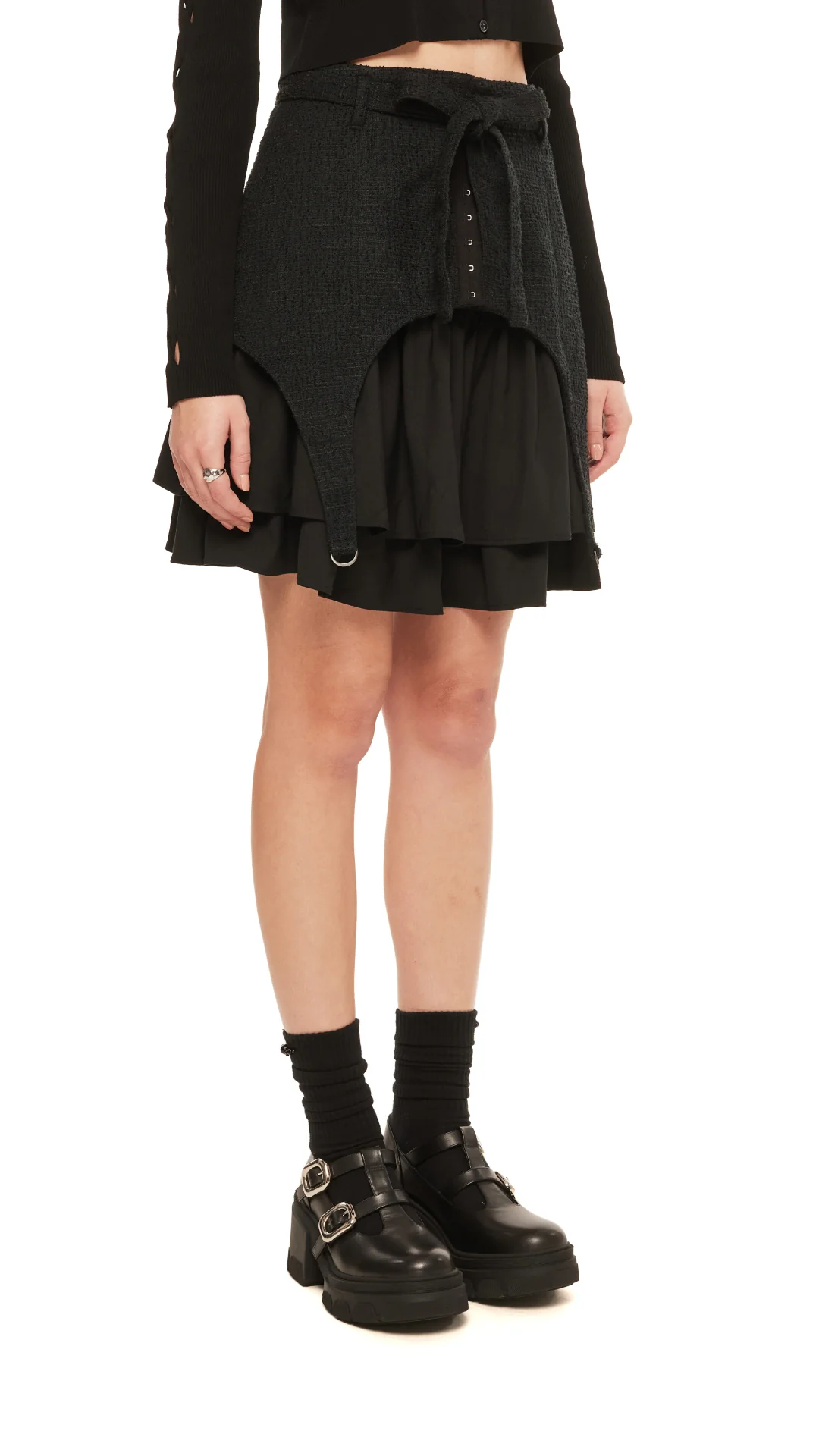 Side Cut Out Mini Skirt - Umamrii