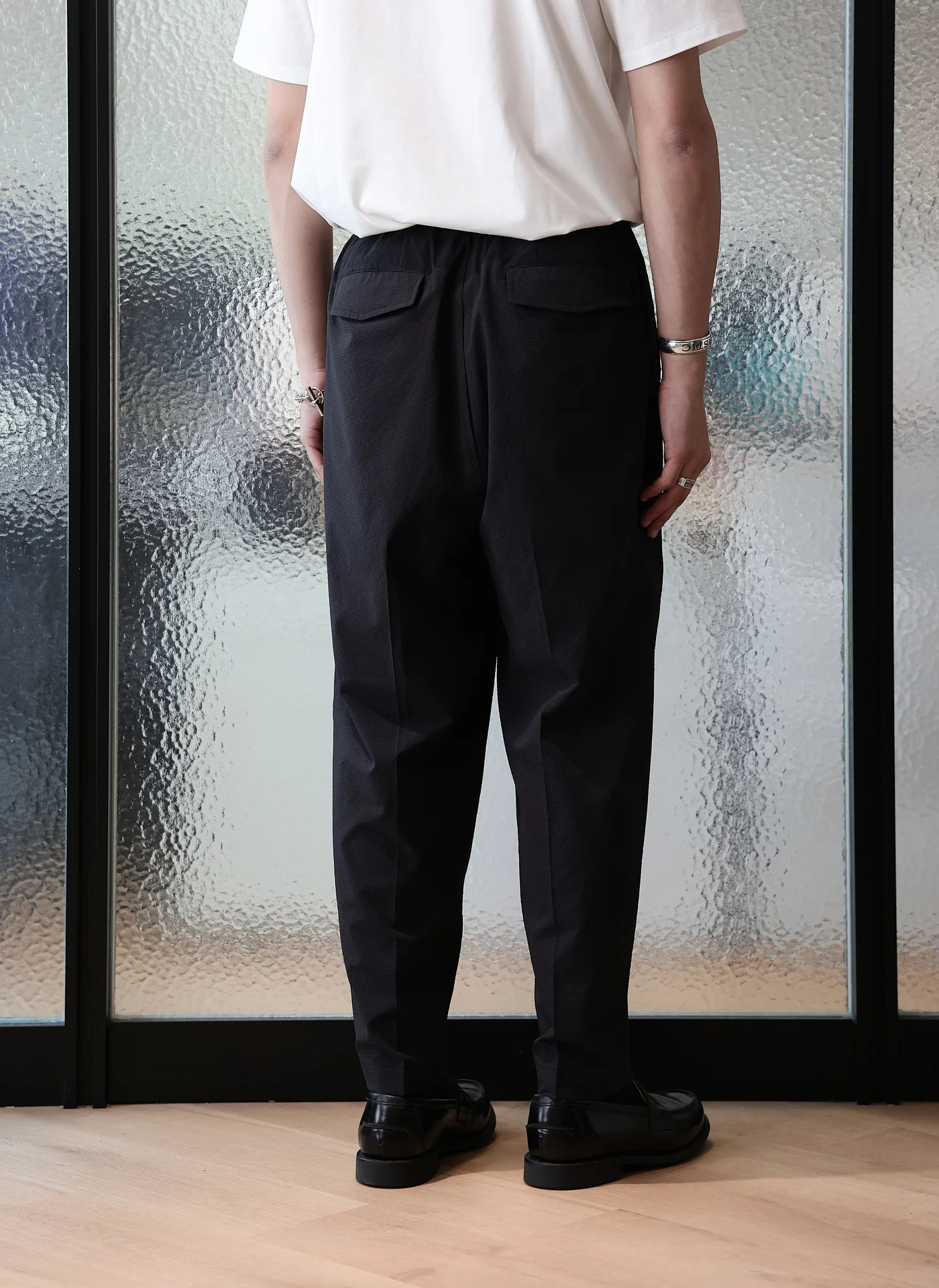 Polyester Wide Tapered Pants (P-12) - Umamrii